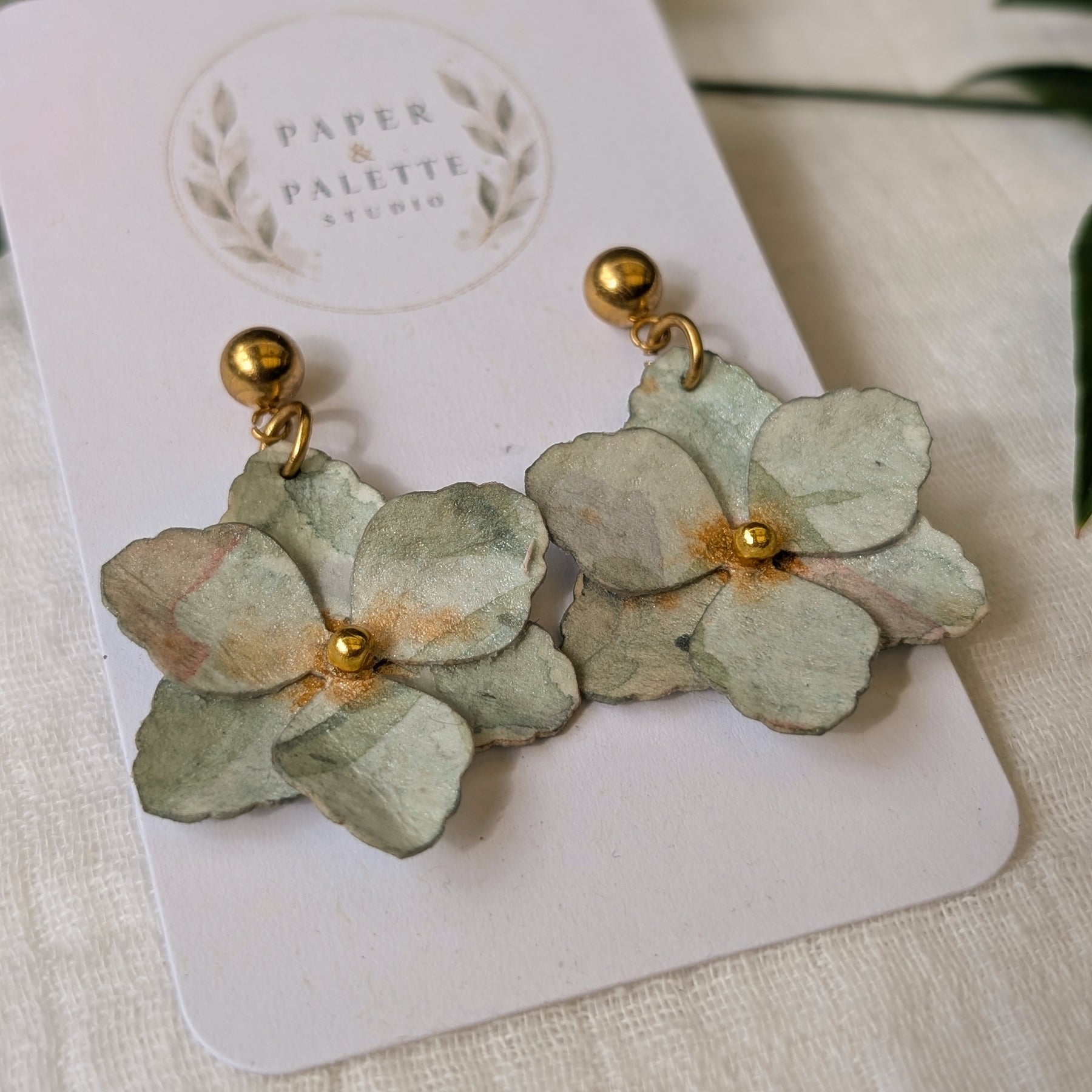 Gladiolus Flower Earrings | Handmade Paper Floral Earrings | Lightweight Dangles