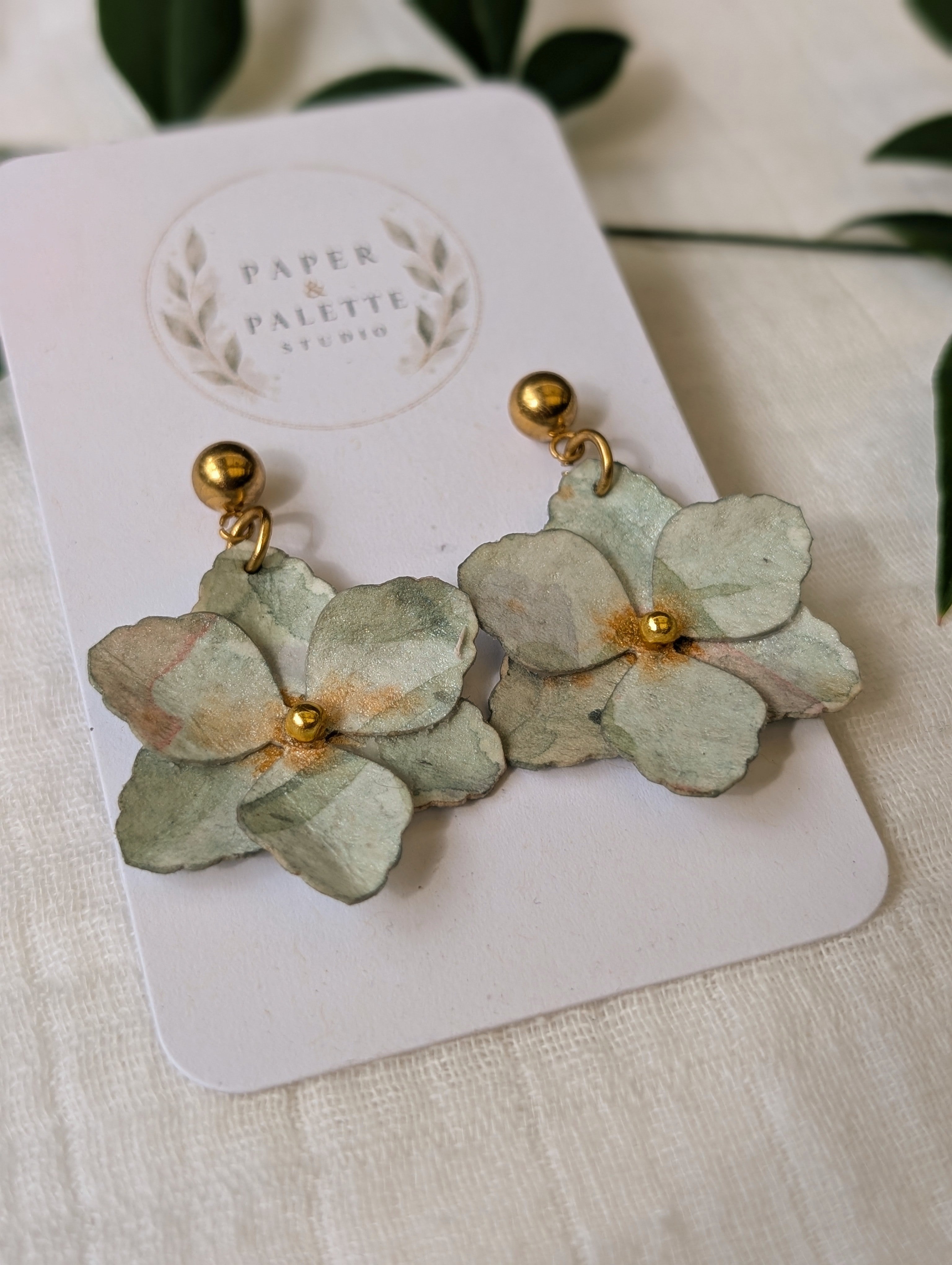 Gladiolus Flower Earrings | Handmade Paper Floral Earrings | Lightweight Dangles