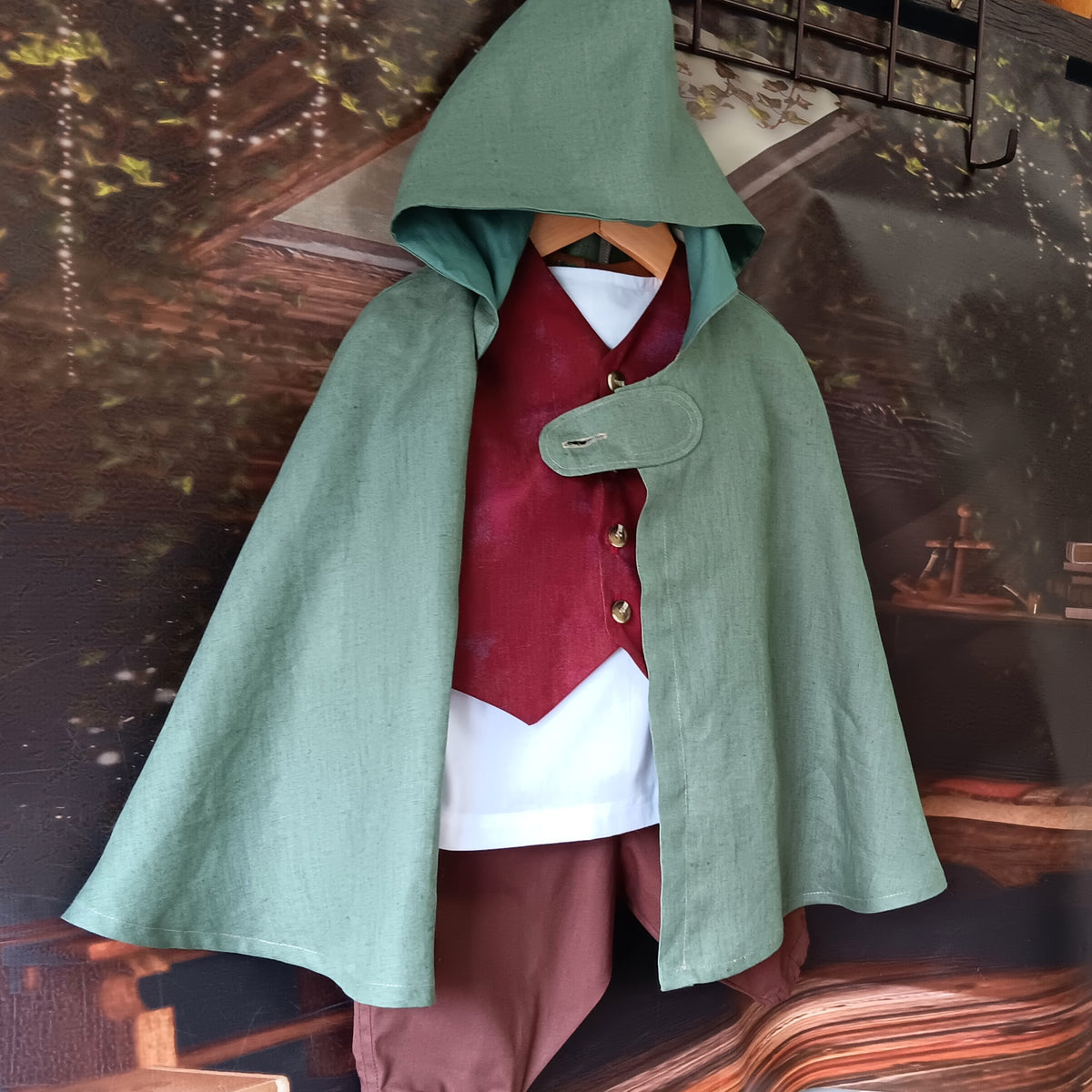 Infants Hobbit Costume: Cape, Vest, Shirt & Britches - Sizes 0-2