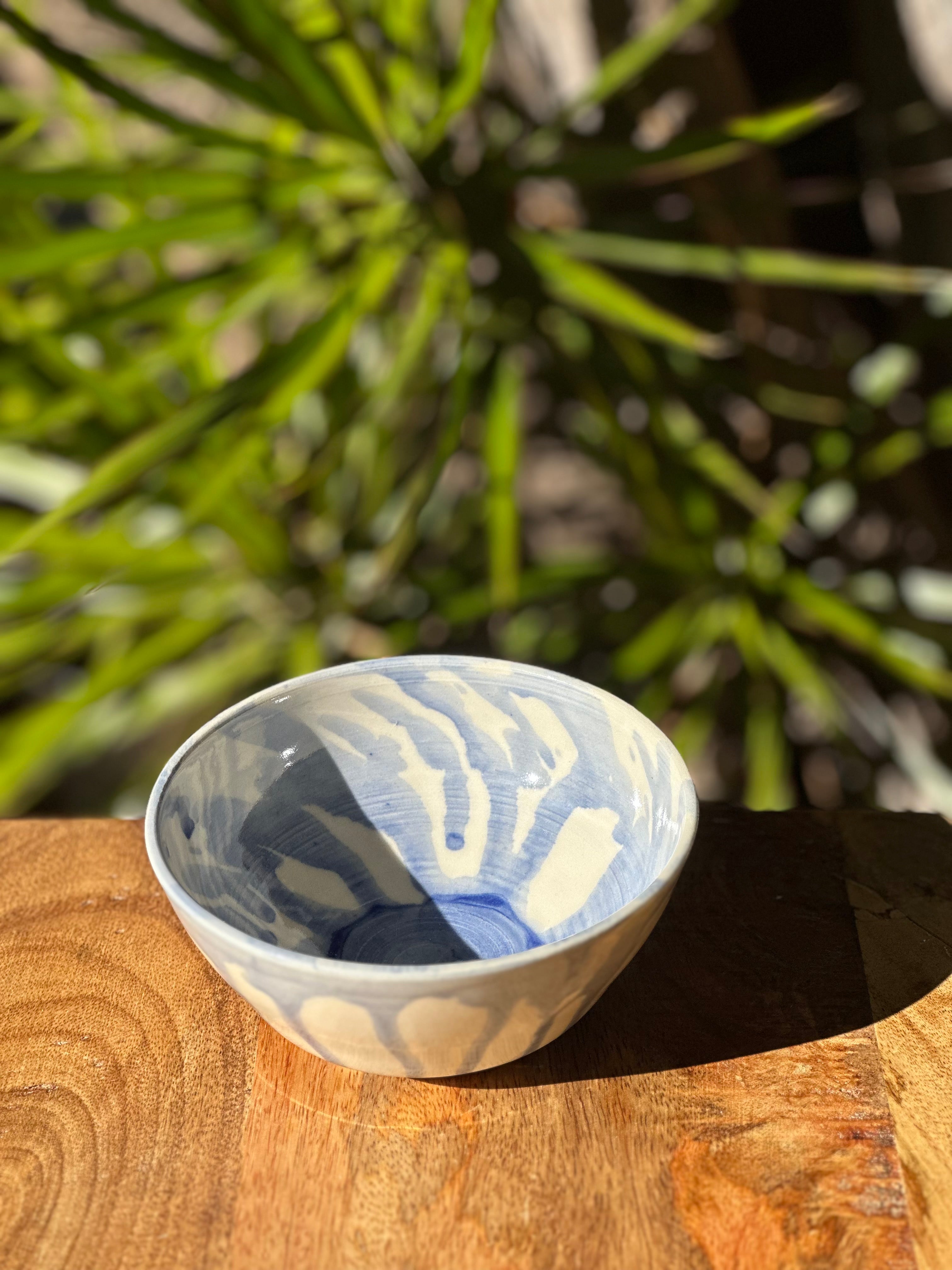 Everyday Breakfast Bowl | Handmade Ceramic Tableware | Blue Splash