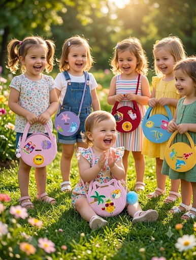 Little Joy Handmade Kids Cotton Cord Bags