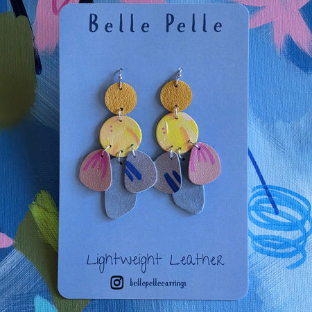 Audace Musa Leather Earrings - Sunset Ochre