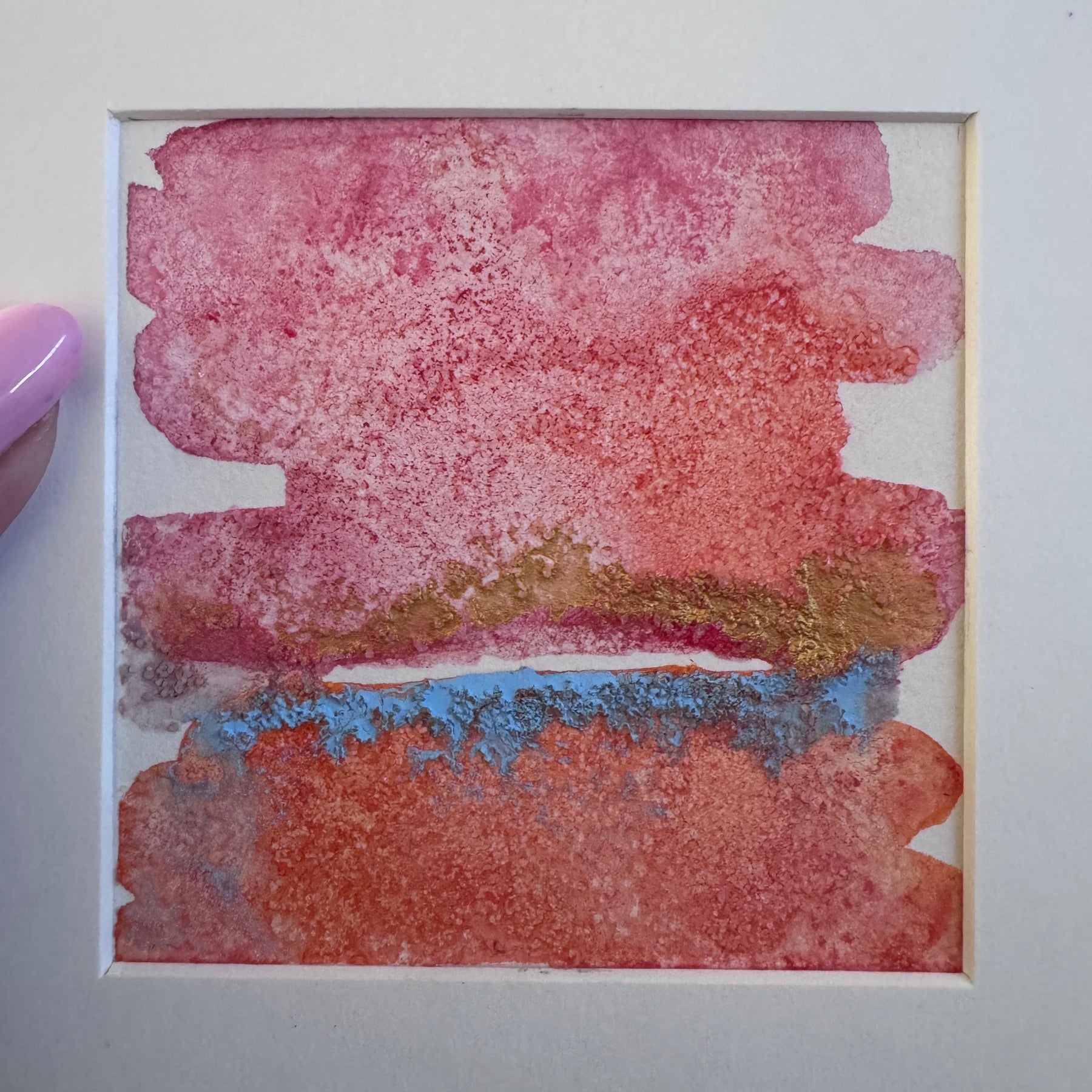 Pink Tides Original Abstract Watercolour