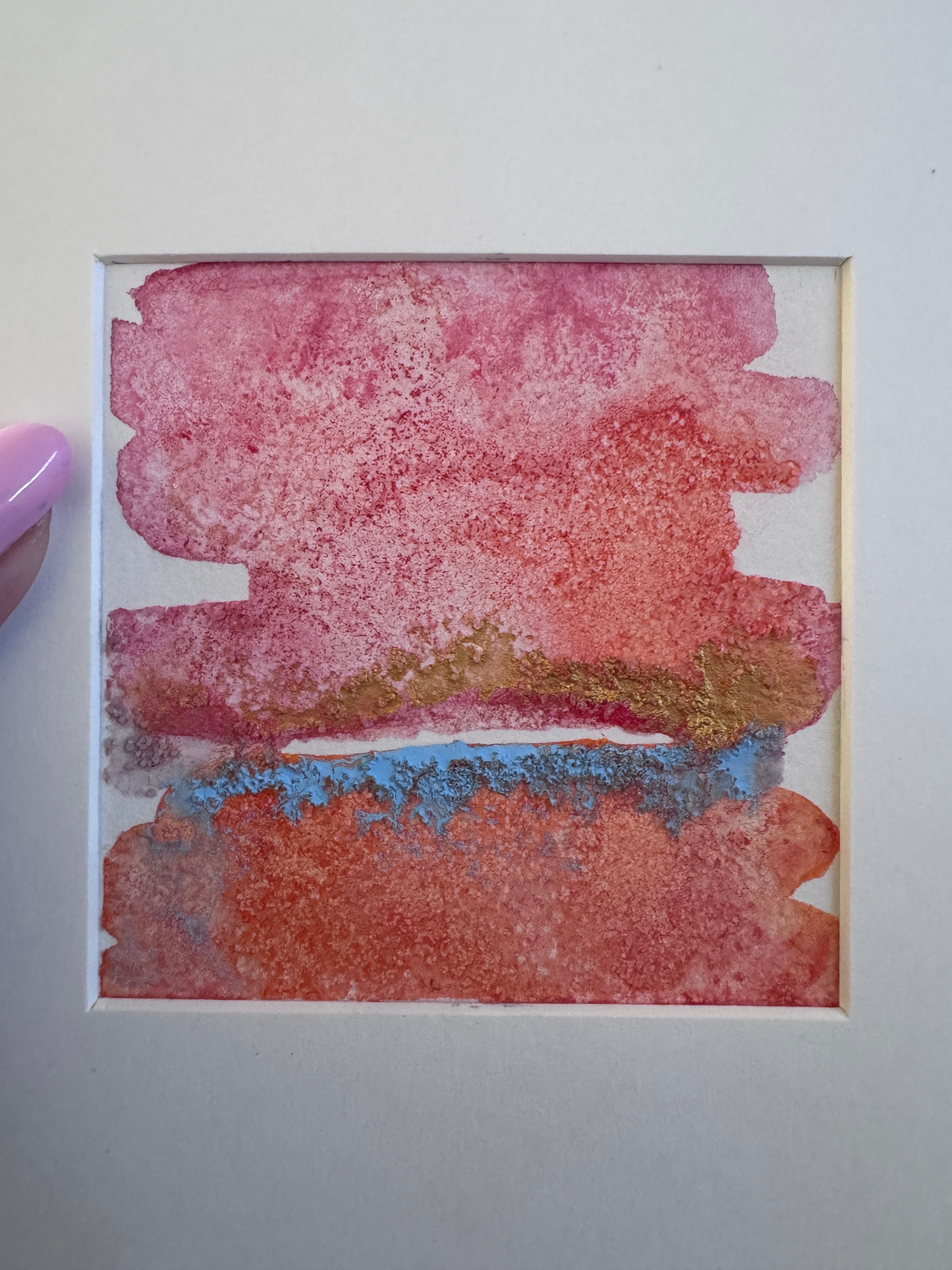 Pink Tides Original Abstract Watercolour