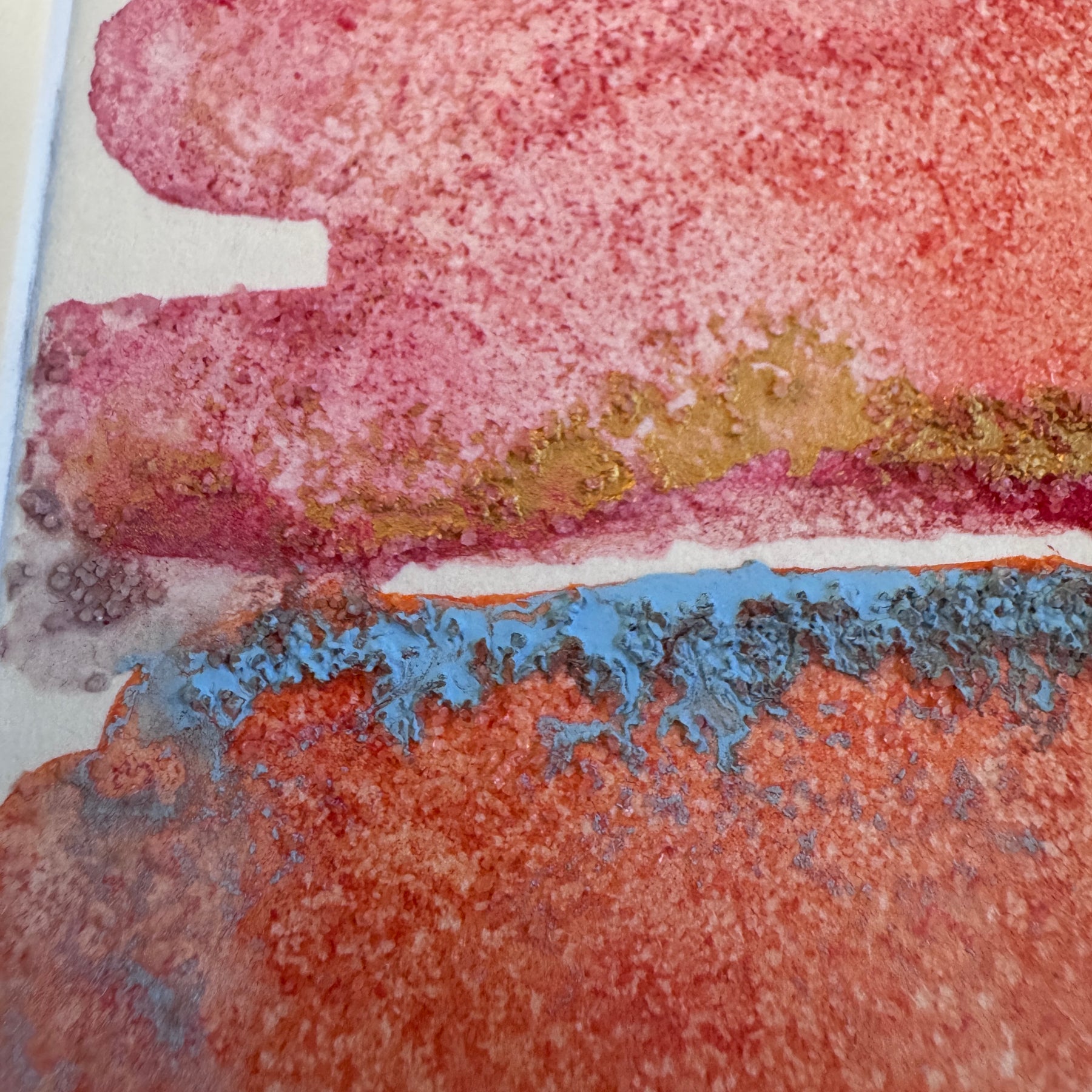 Pink Tides Original Abstract Watercolour