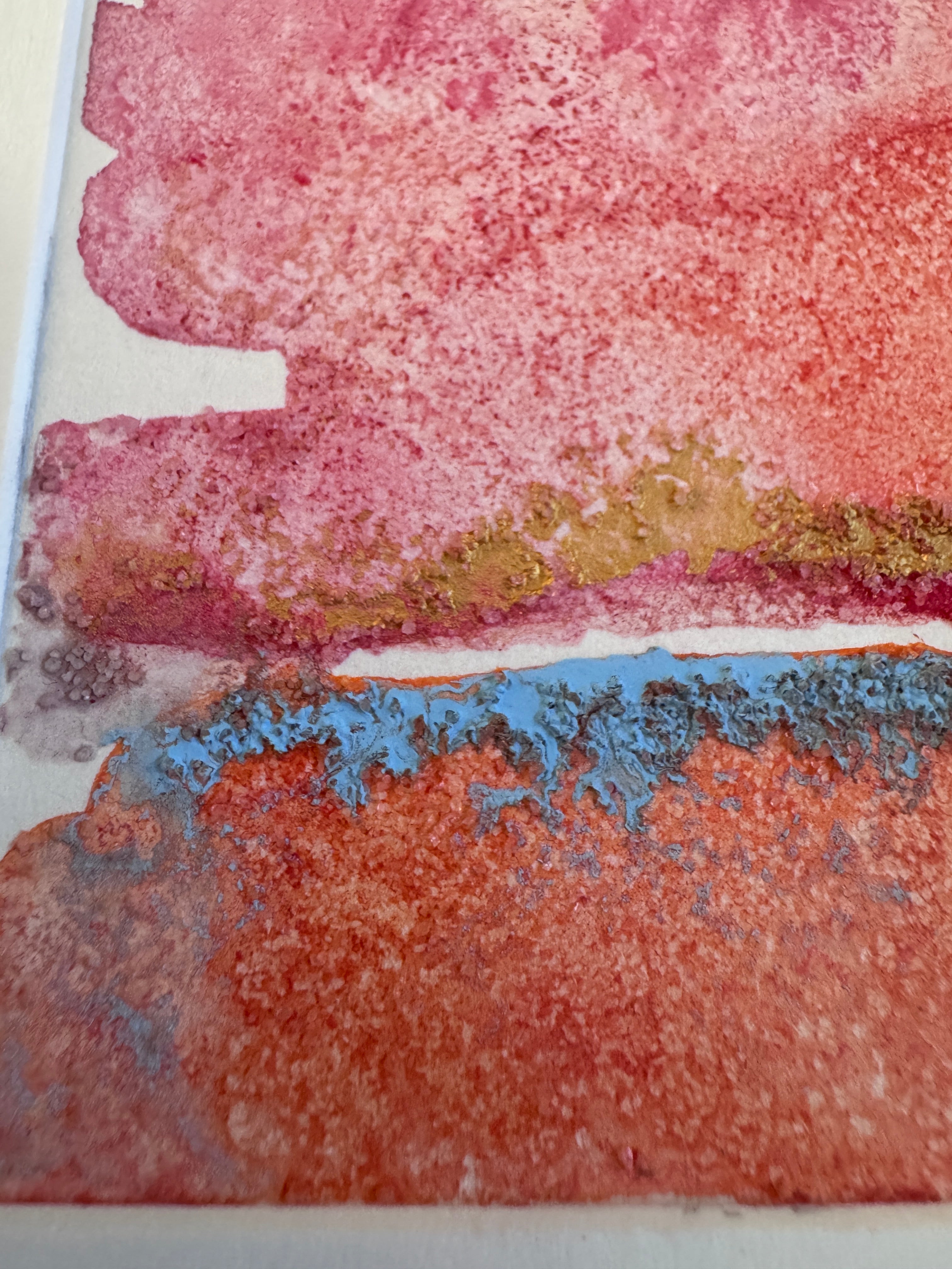Pink Tides Original Abstract Watercolour