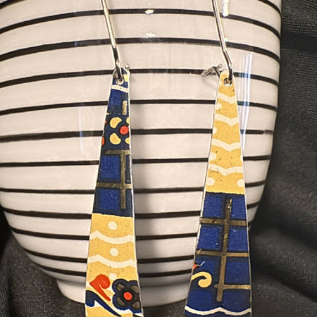 Vintage tin earrings