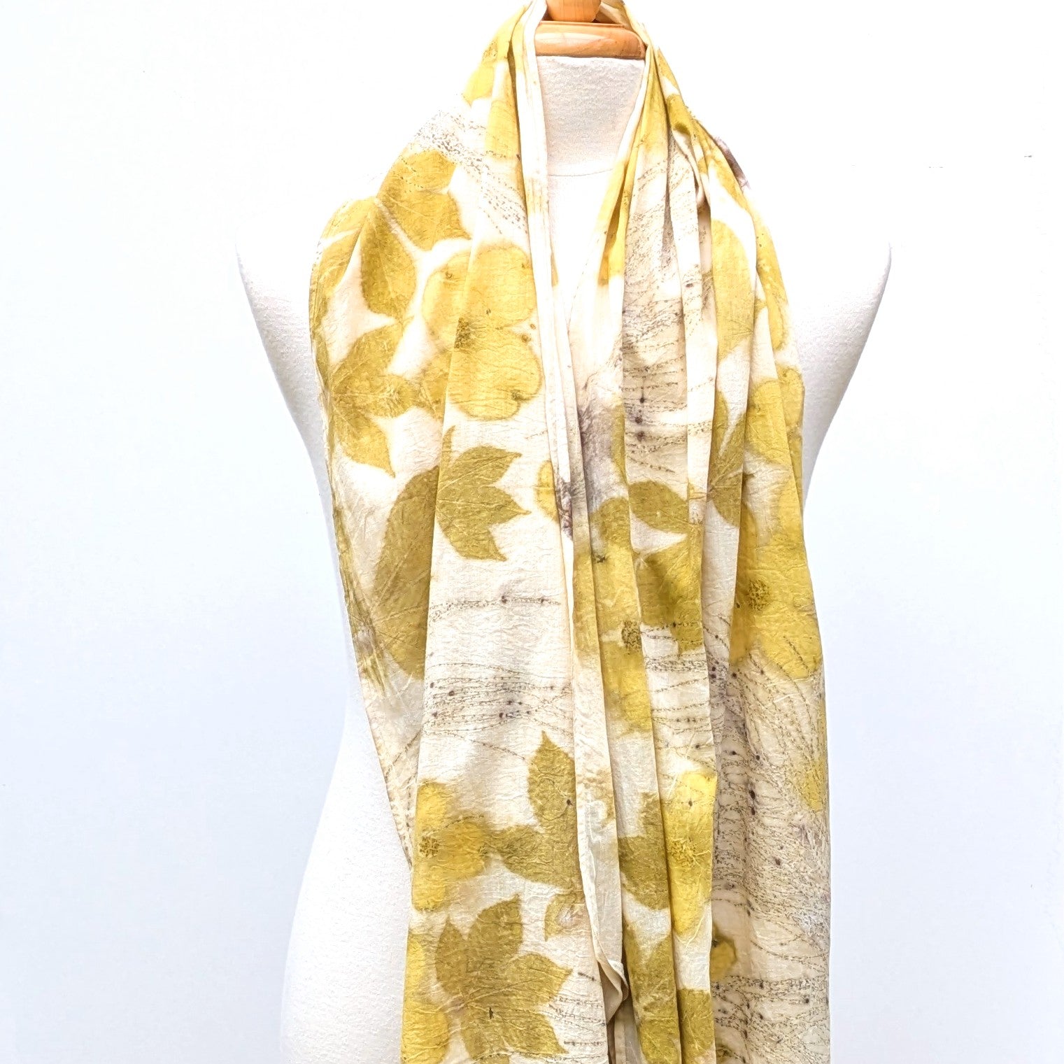 Ecoprint cotton scarf