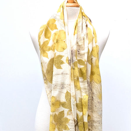 Ecoprint cotton scarf