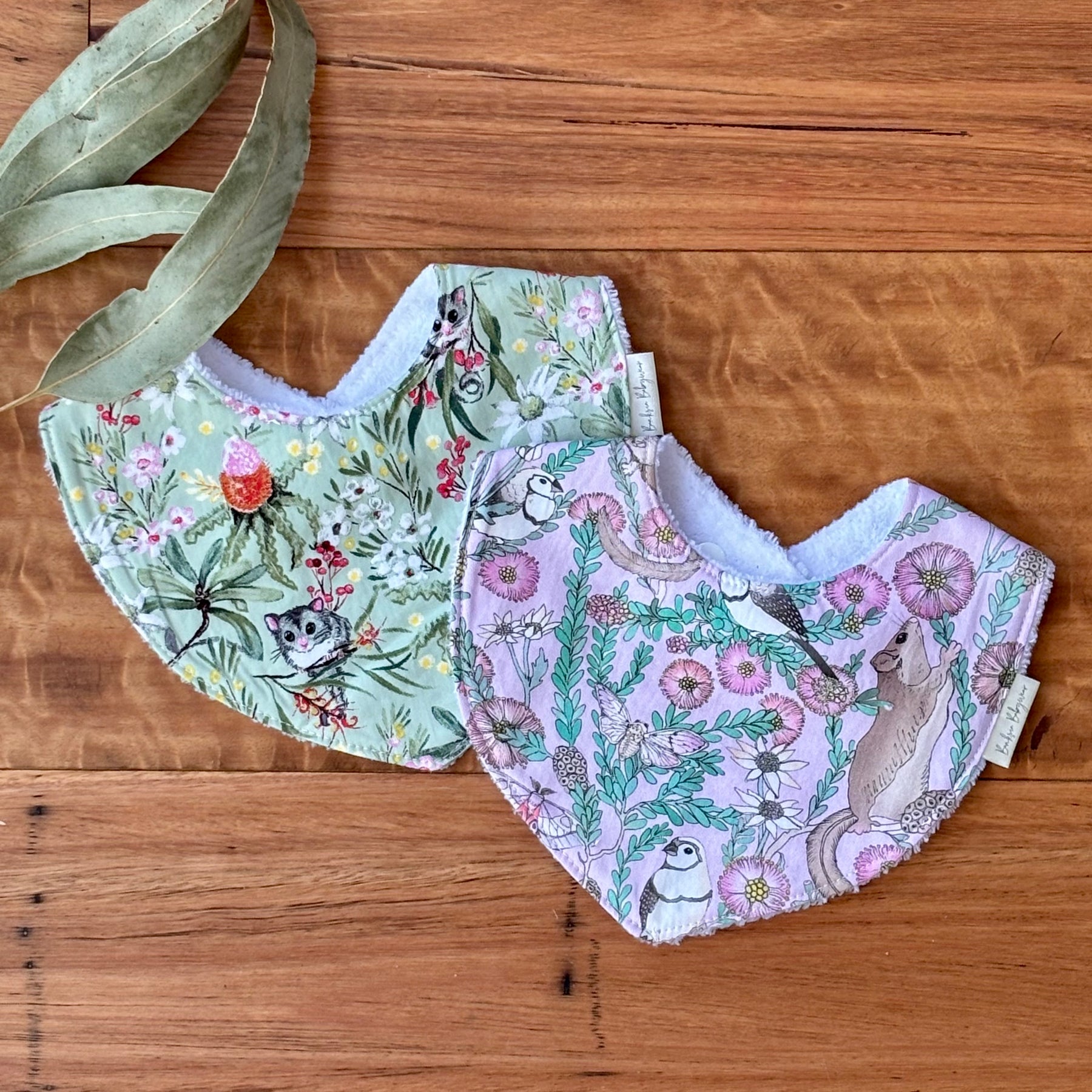 Australiana Baby Bib Set | Possum Buddies | Ready to Ship