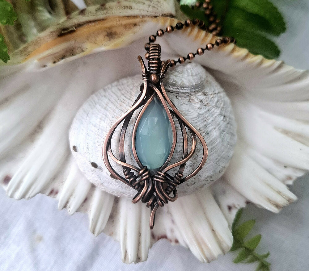 Blue Chalcedony in Copper1