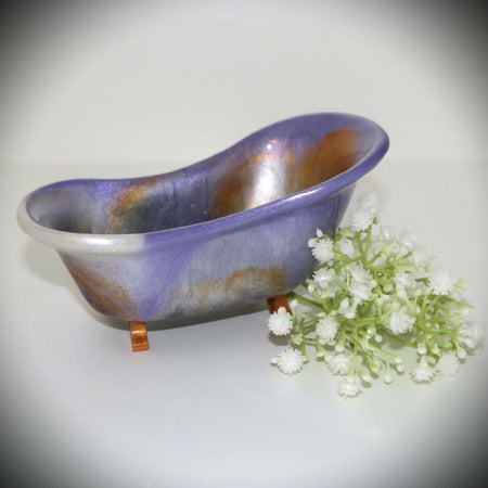 Purple Resin Claw Foot Bath Soap Dish