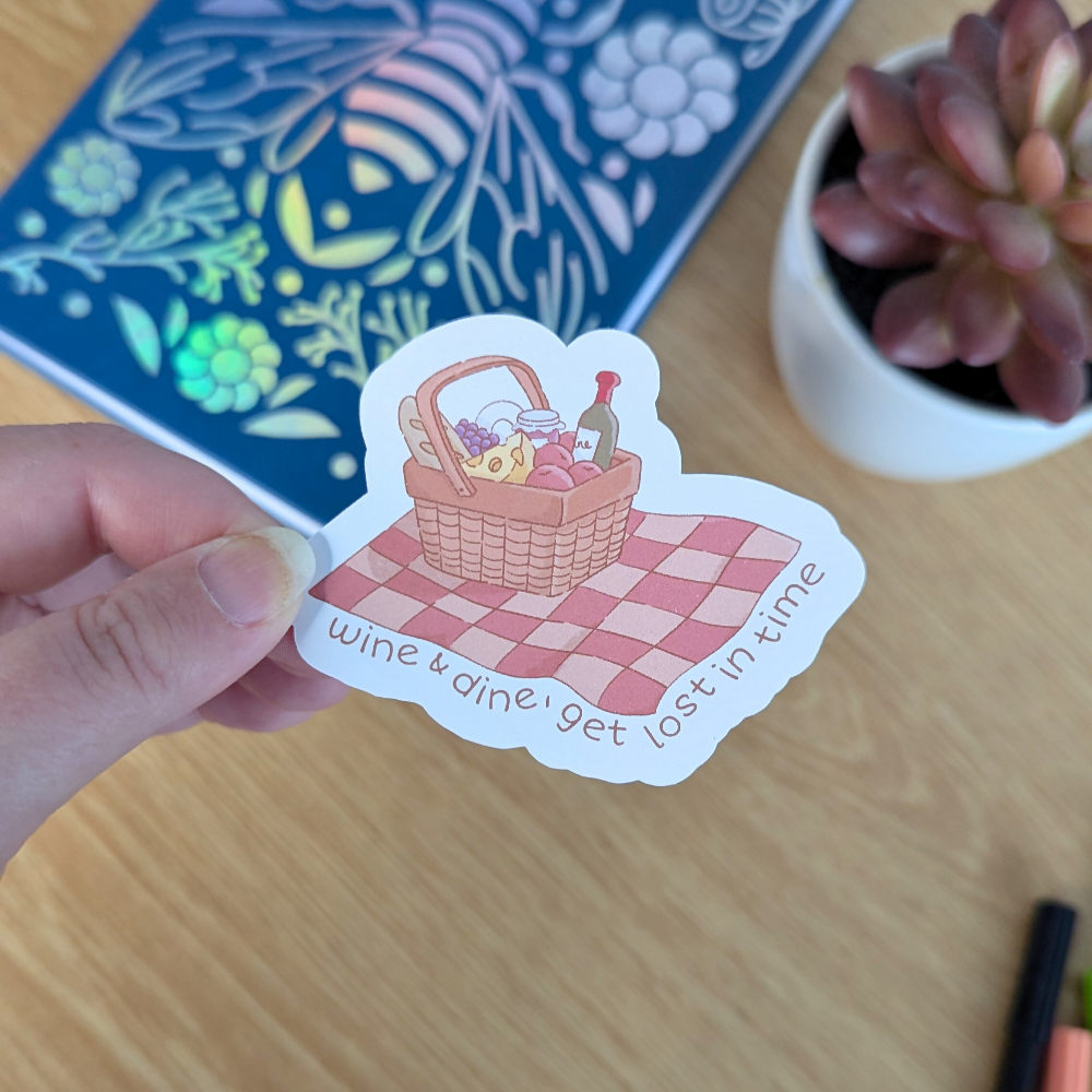 wine & dine sticker