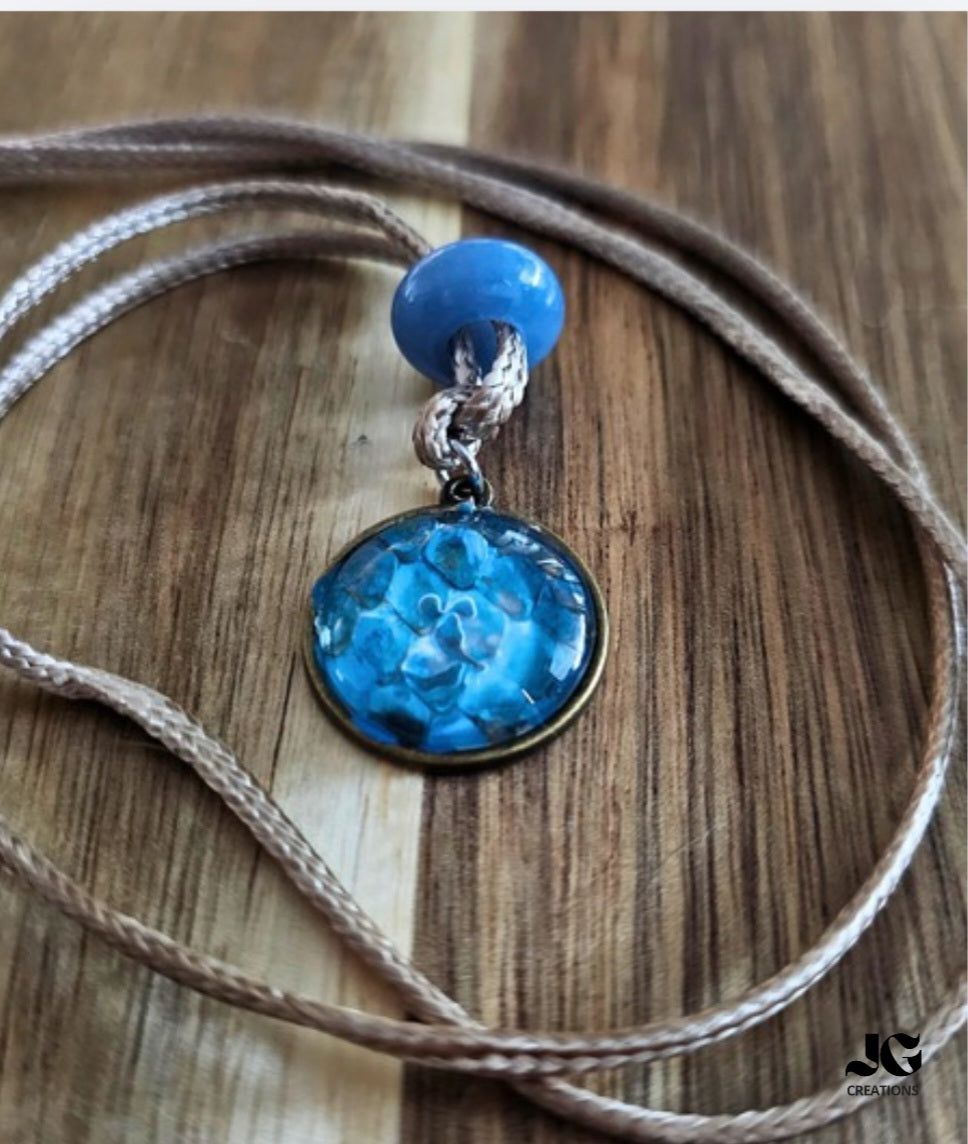 Ready to Ship Hand-Painted Snakeskin Pendant Necklace