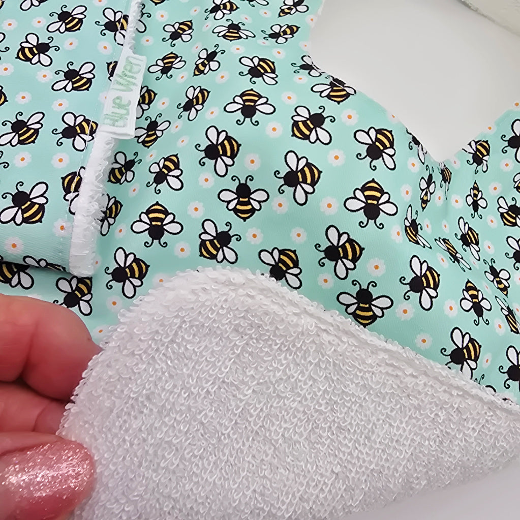 Baby Bib and Wash Cloth Bee Design Gift Set