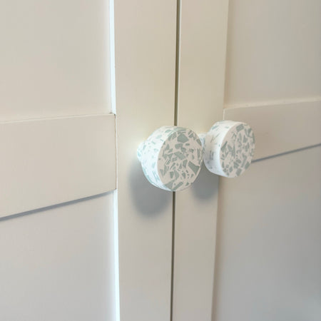 Eucalyptus green terrazzo knobs
