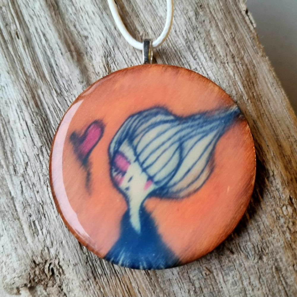 DreamGirl Jewelry Series : Original Ink Illustration Necklace Pendant