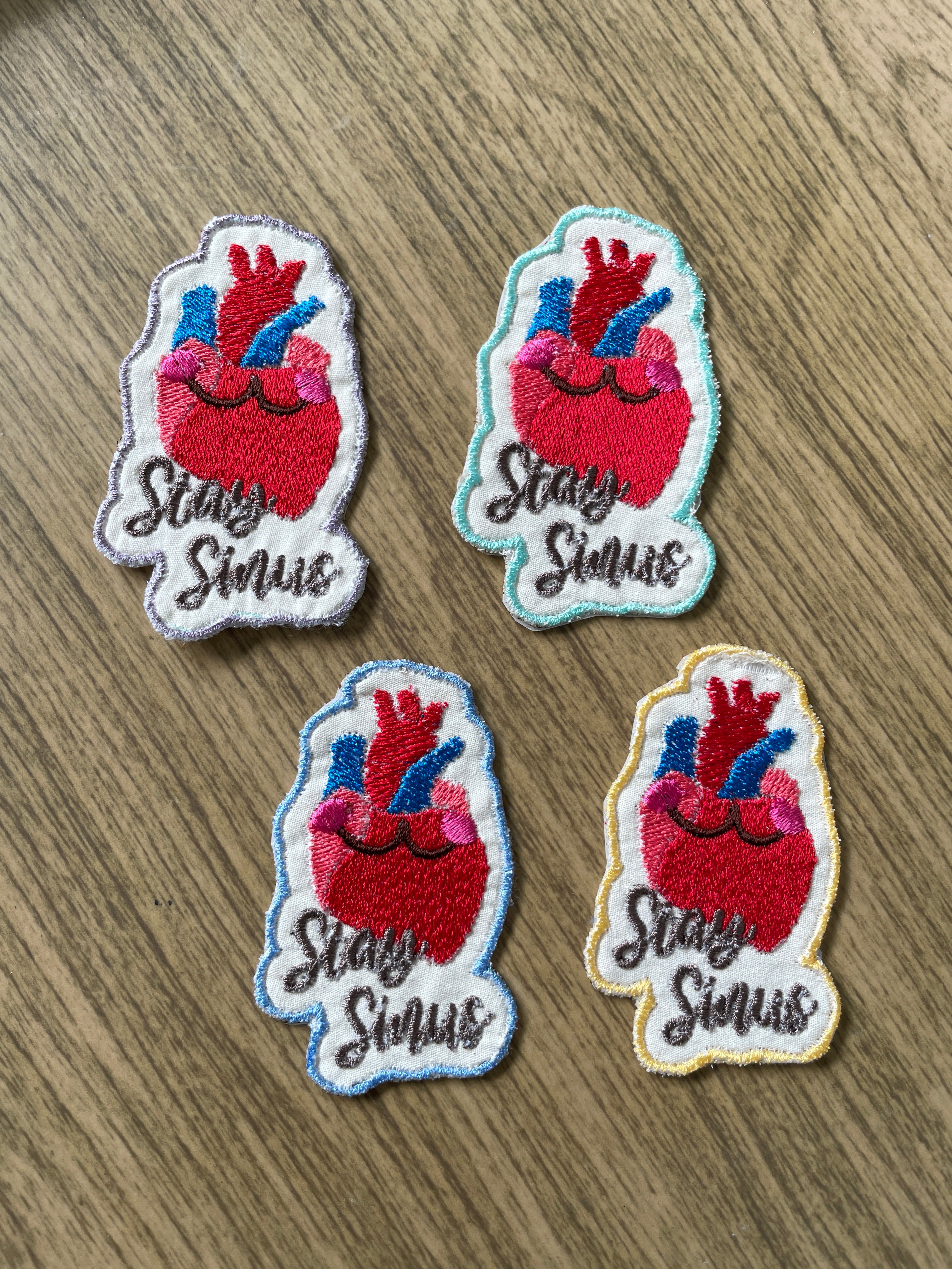 Embroidered Organs Iron on patch/ Anatomy Patch/ Medical Embroidery