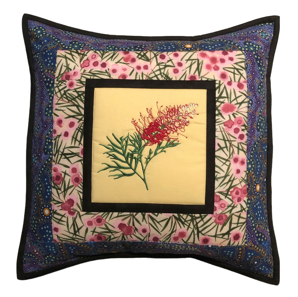 handmade Australian native quilted - grevillea
