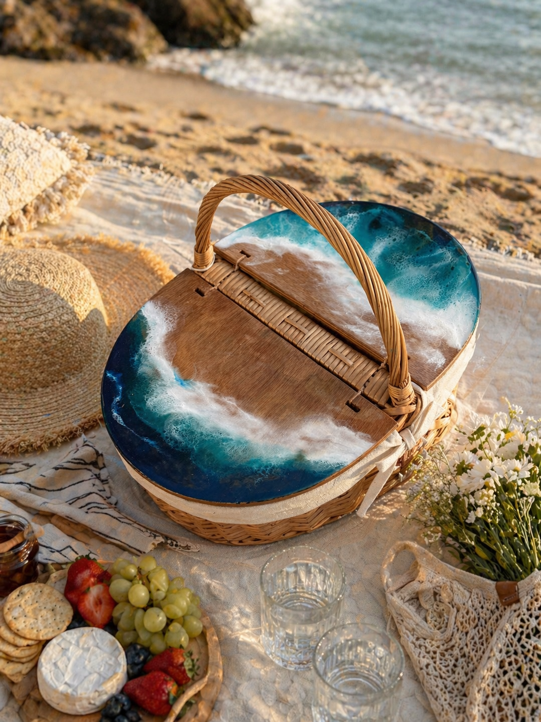 Picnic basket | handmade | home decor | homewares | beach basket | gift ideas