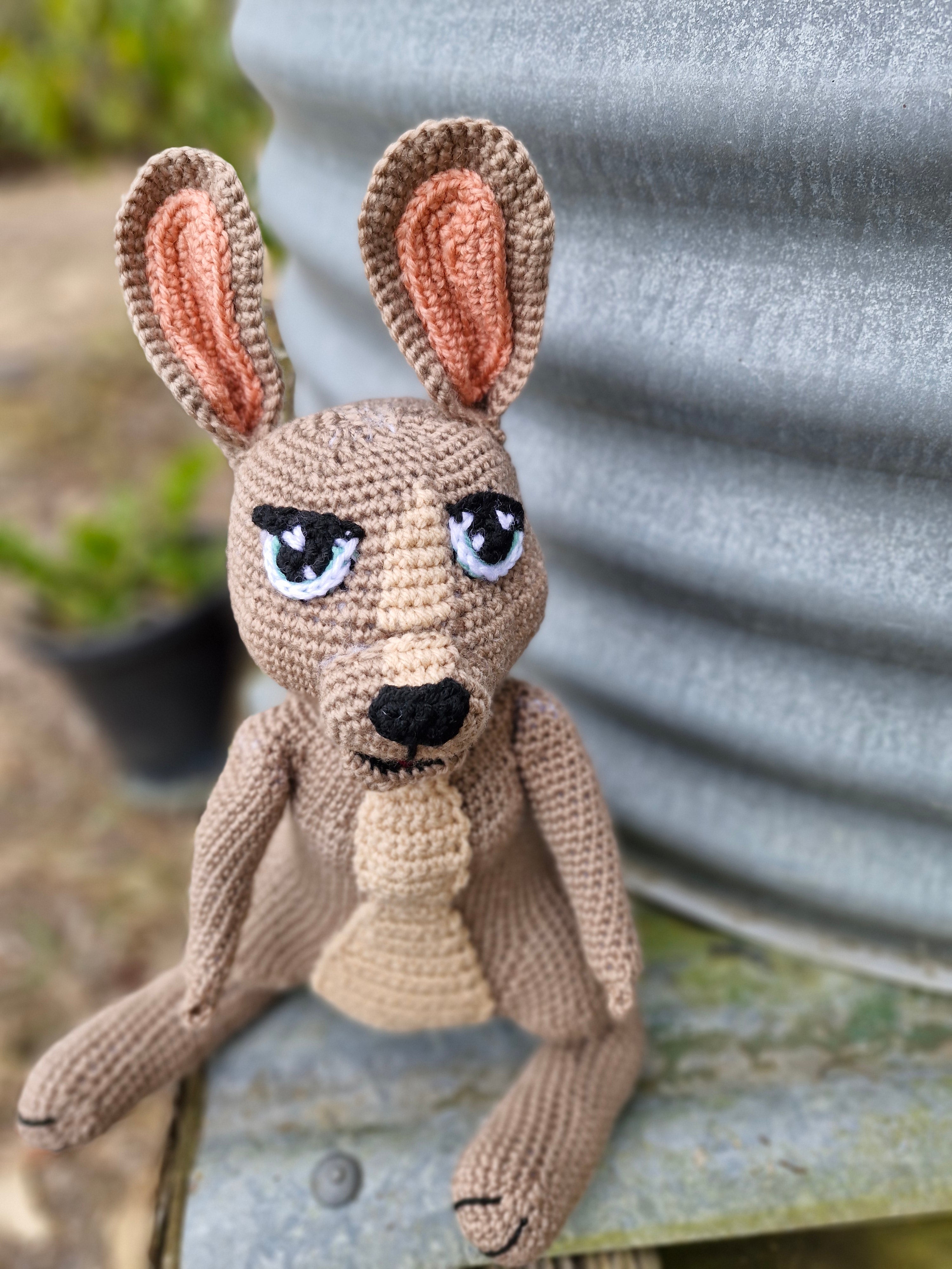 Skippy the Handmade Crochet KANGAROO has Arrived