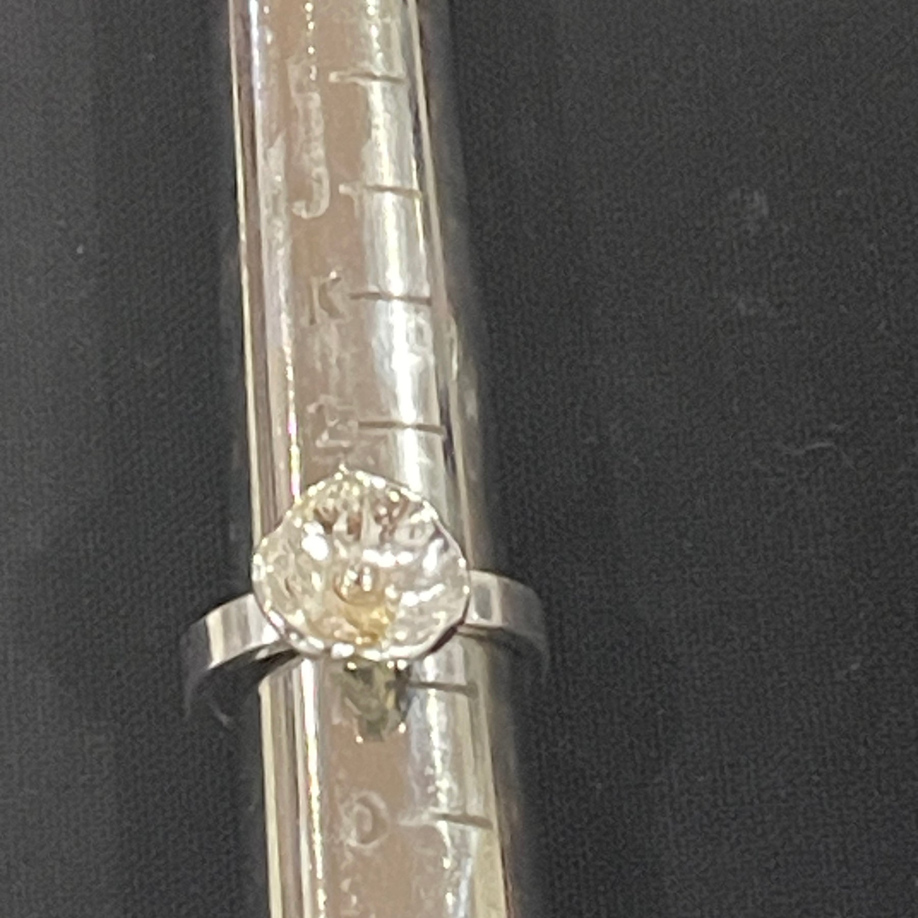 Stirling Silver Flower Fiddle Ring