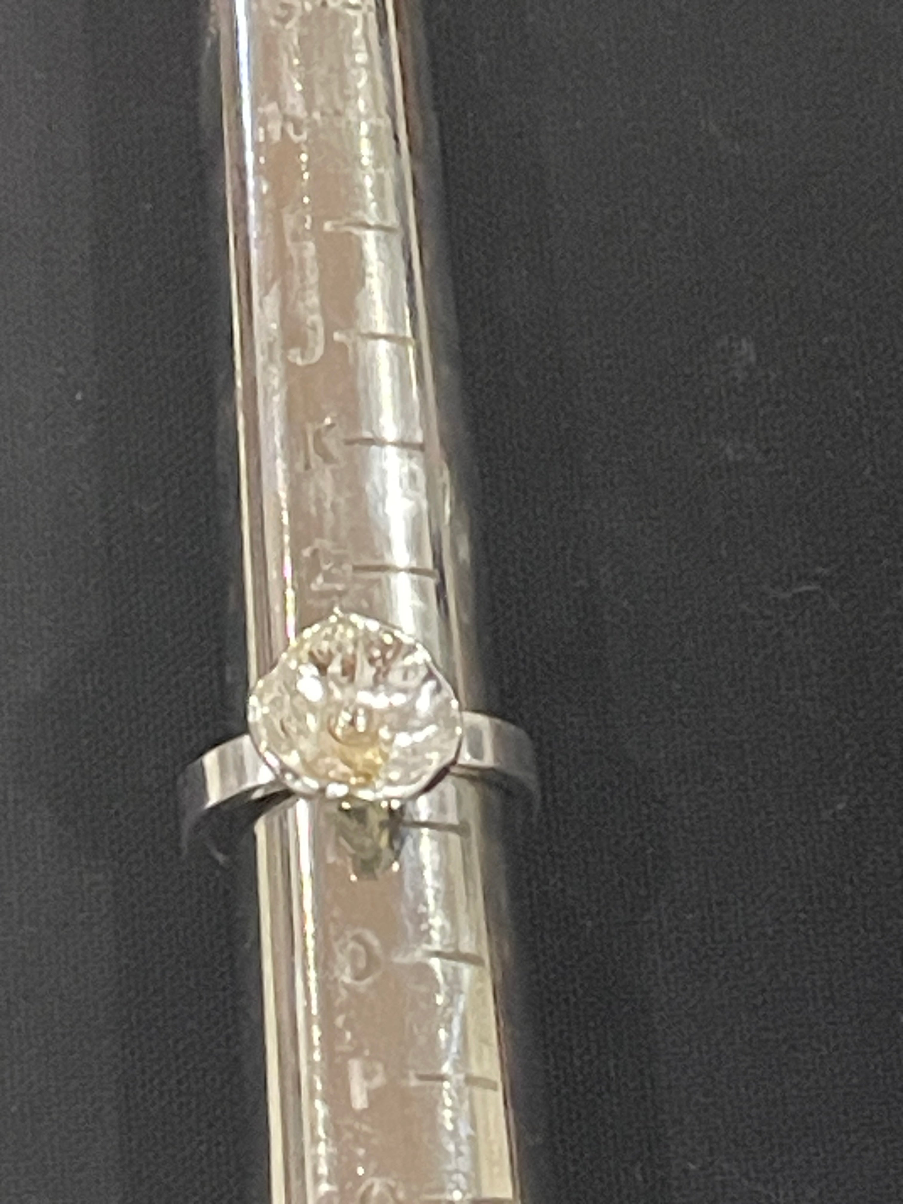Stirling Silver Flower Fiddle Ring