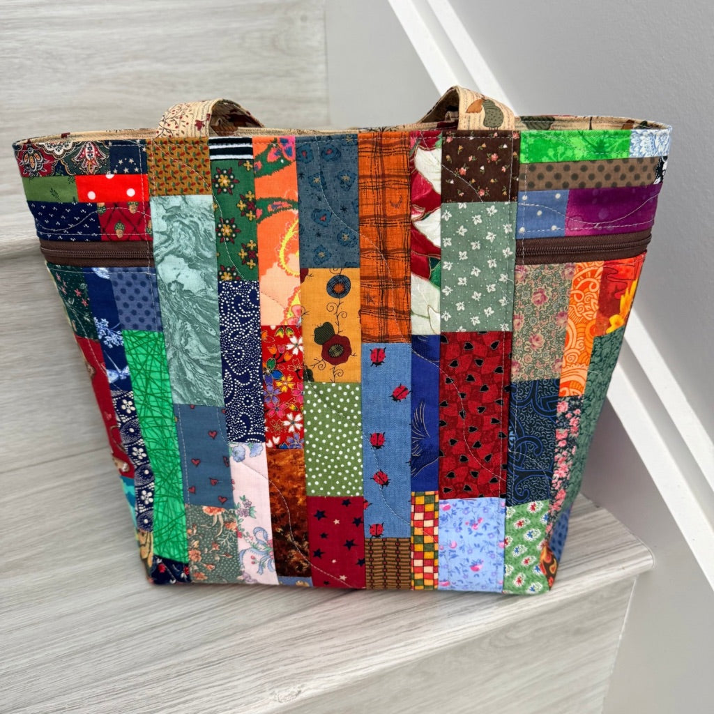 Happy Scrappy Patchwork Tote