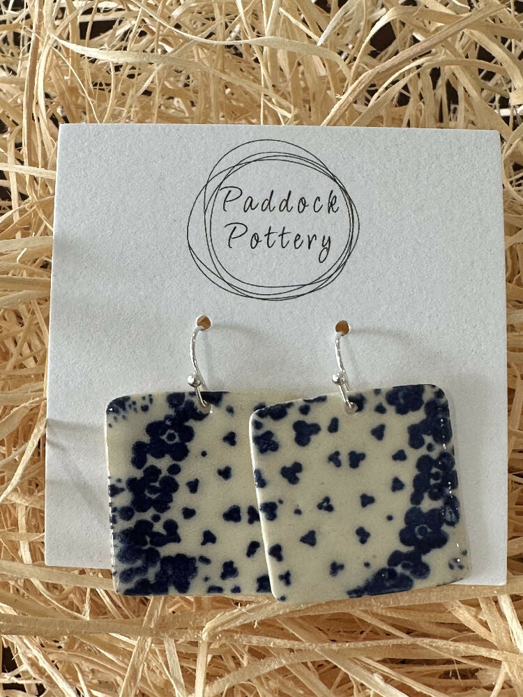 Paddock Pottery - Handmade Ceramic Earrings with Silver French Hooks