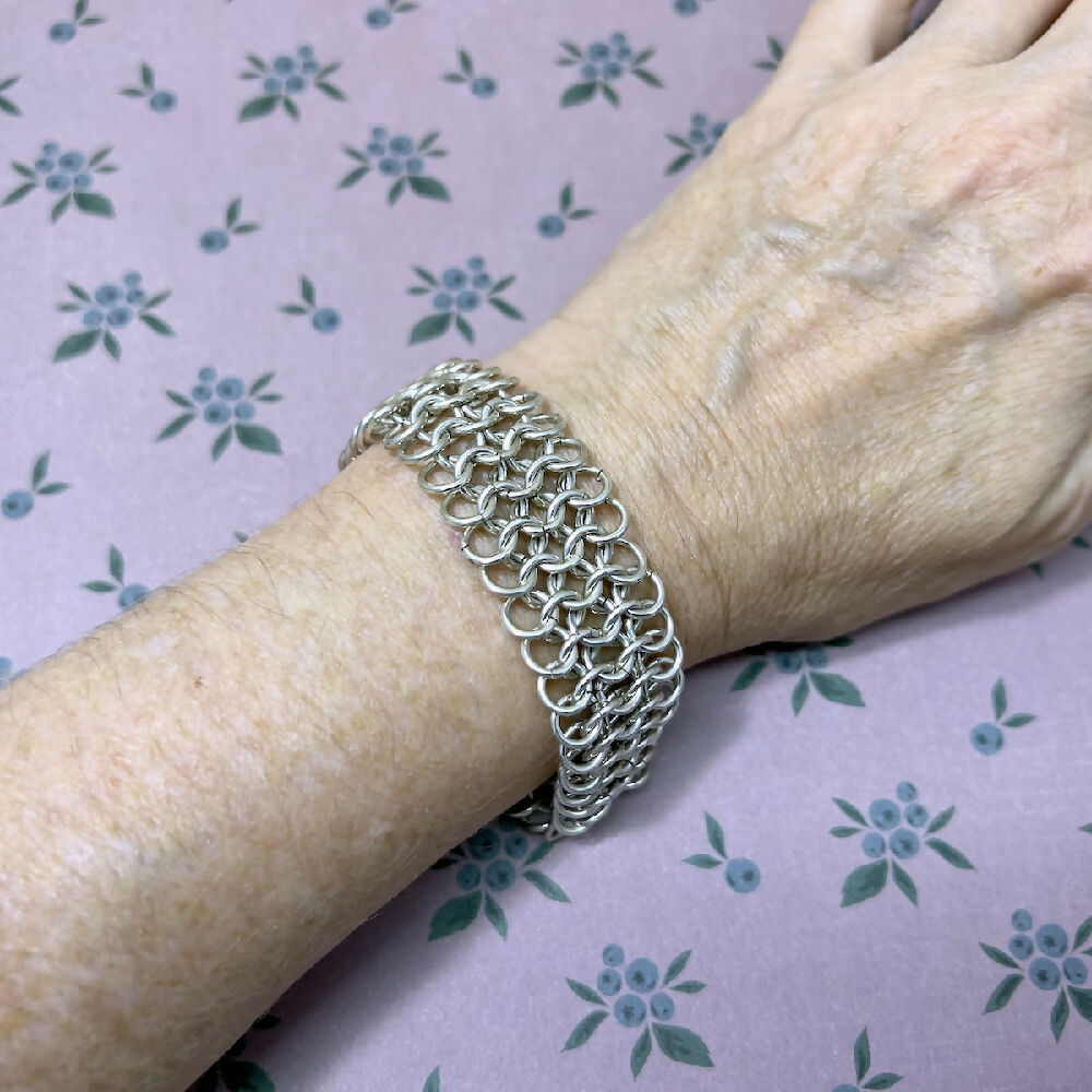 Rosetta | Silver handmade cuff bracelet