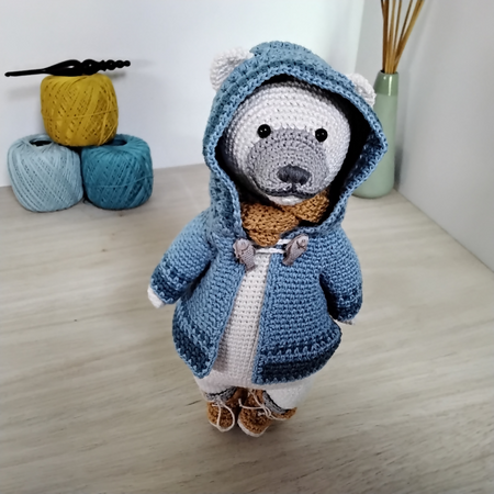 Elia the crocheted Italian Polar Bear