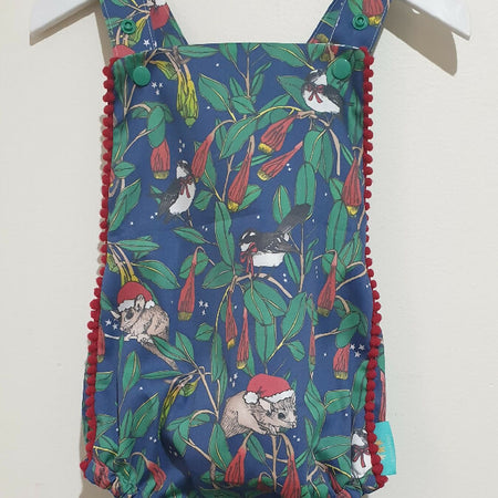 Little Possums and Willy Wagtails Christmas Romper Size 2