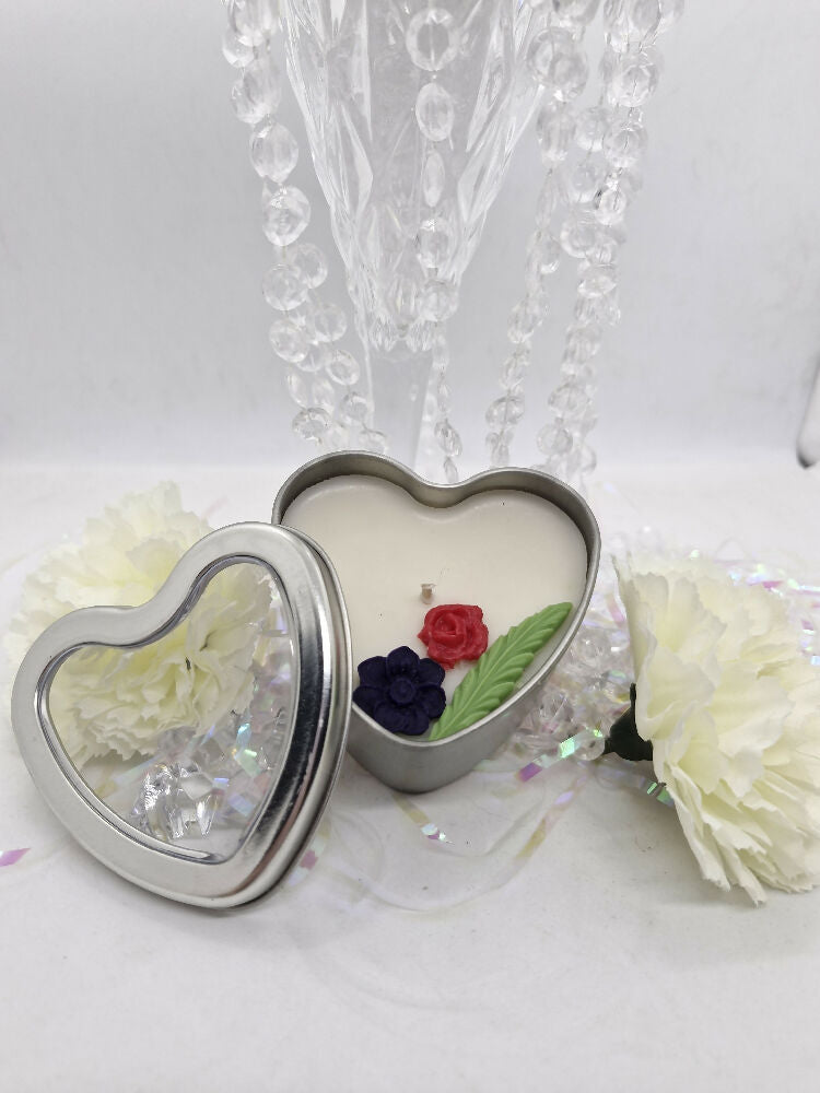 Heart Travel Tin Candle