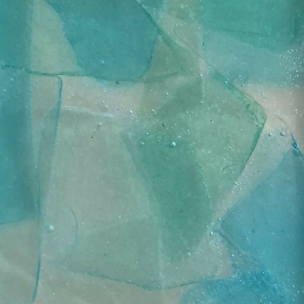 Sea glass and resin bottle opener