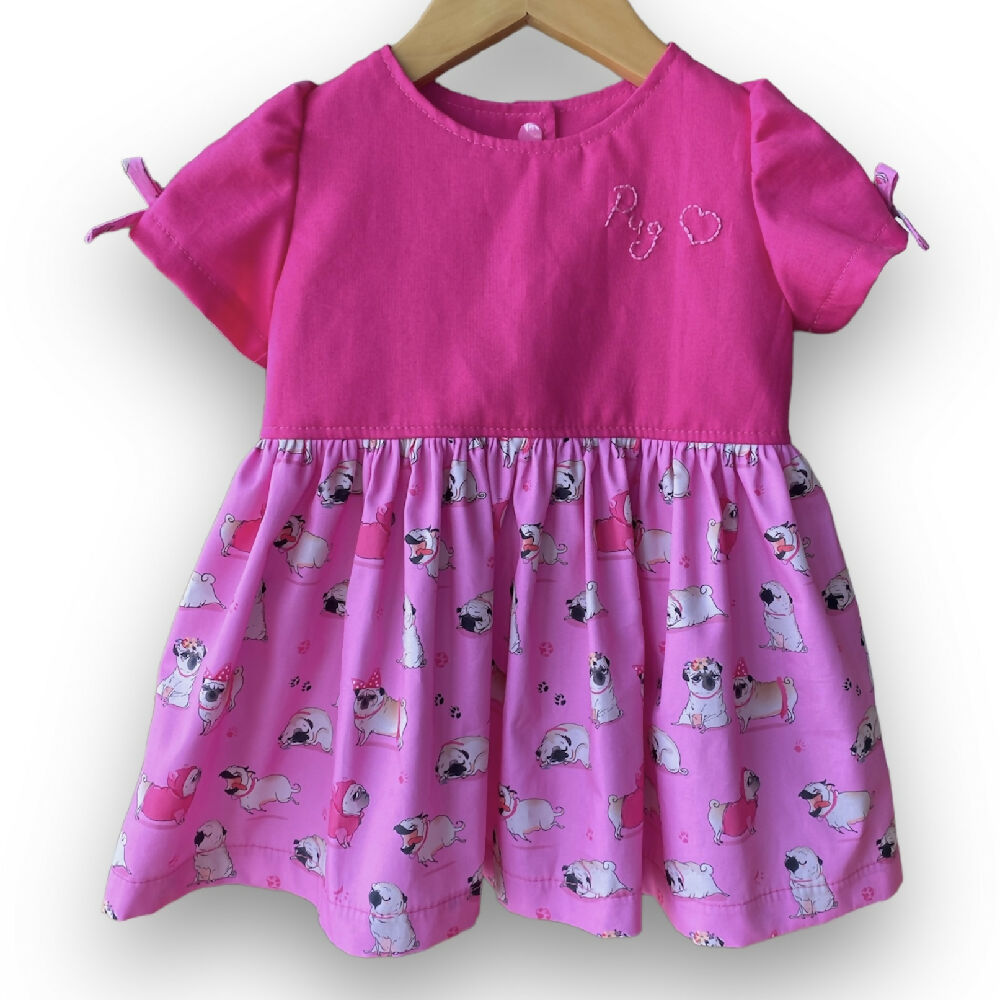 SIZE 1 Hot Pink PUG LOVE Dress