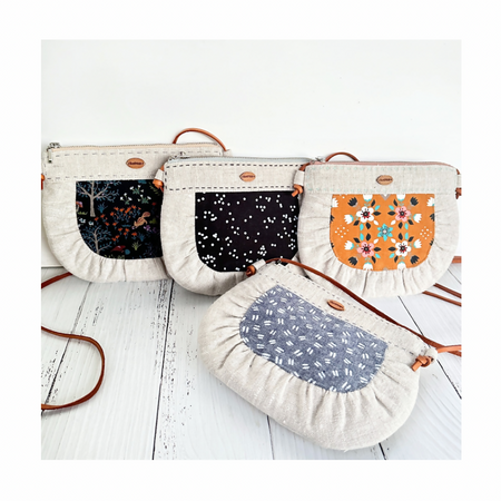 Sweet Linen Crossbody Bags - Four Different Designs