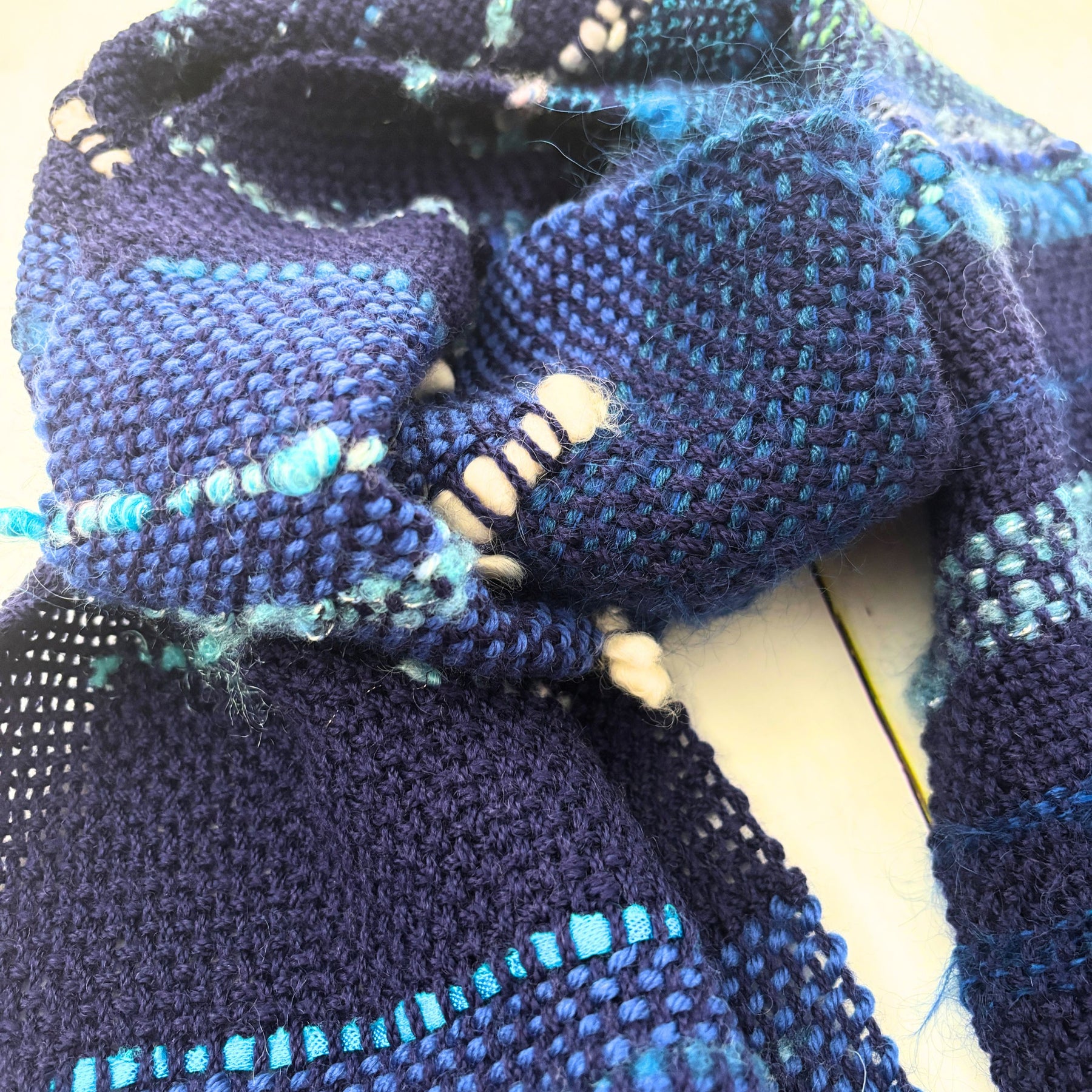 Handwoven Scarf - Shades of Blue