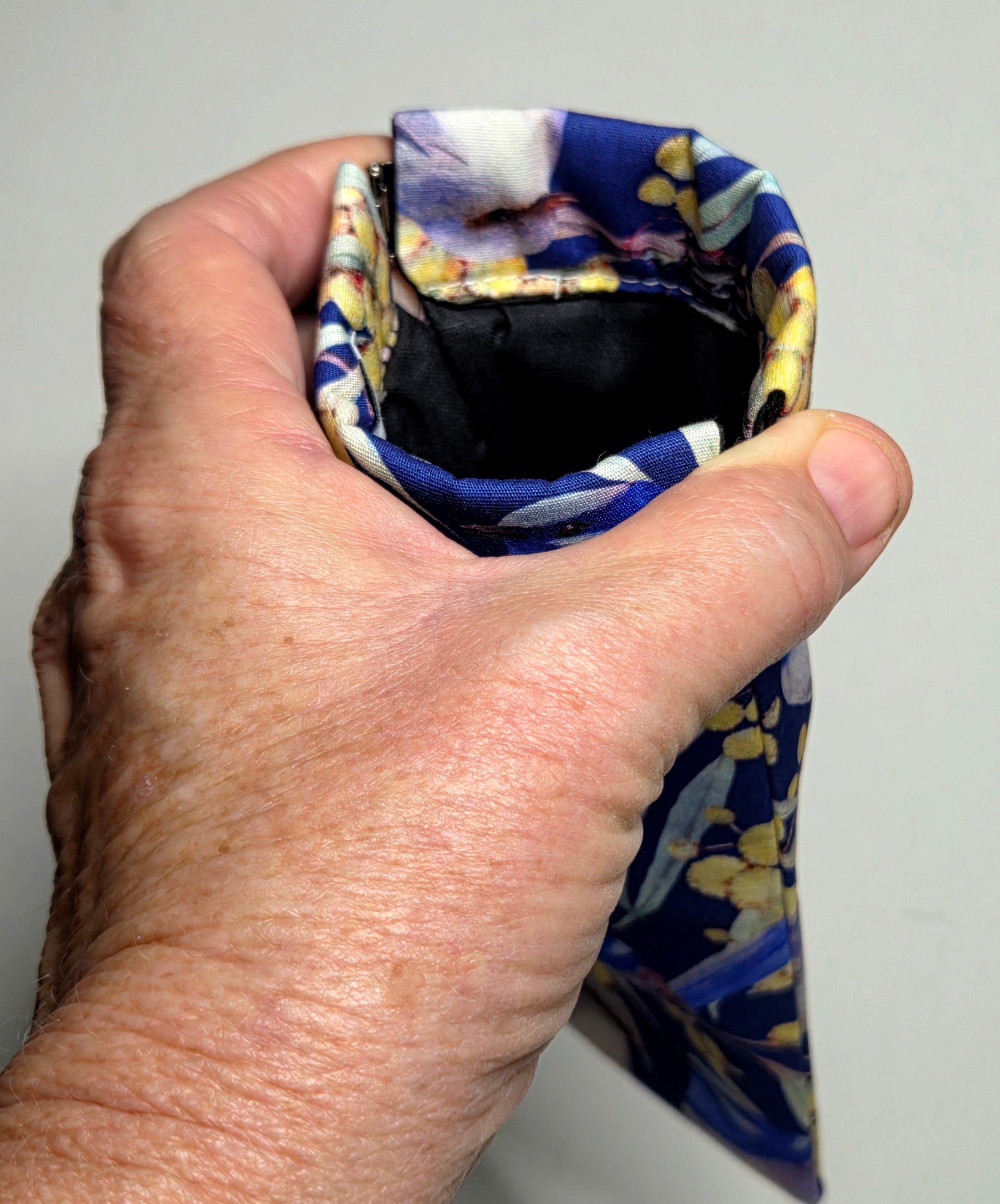 Sunglasses Pouch in Blue Wren Fabric