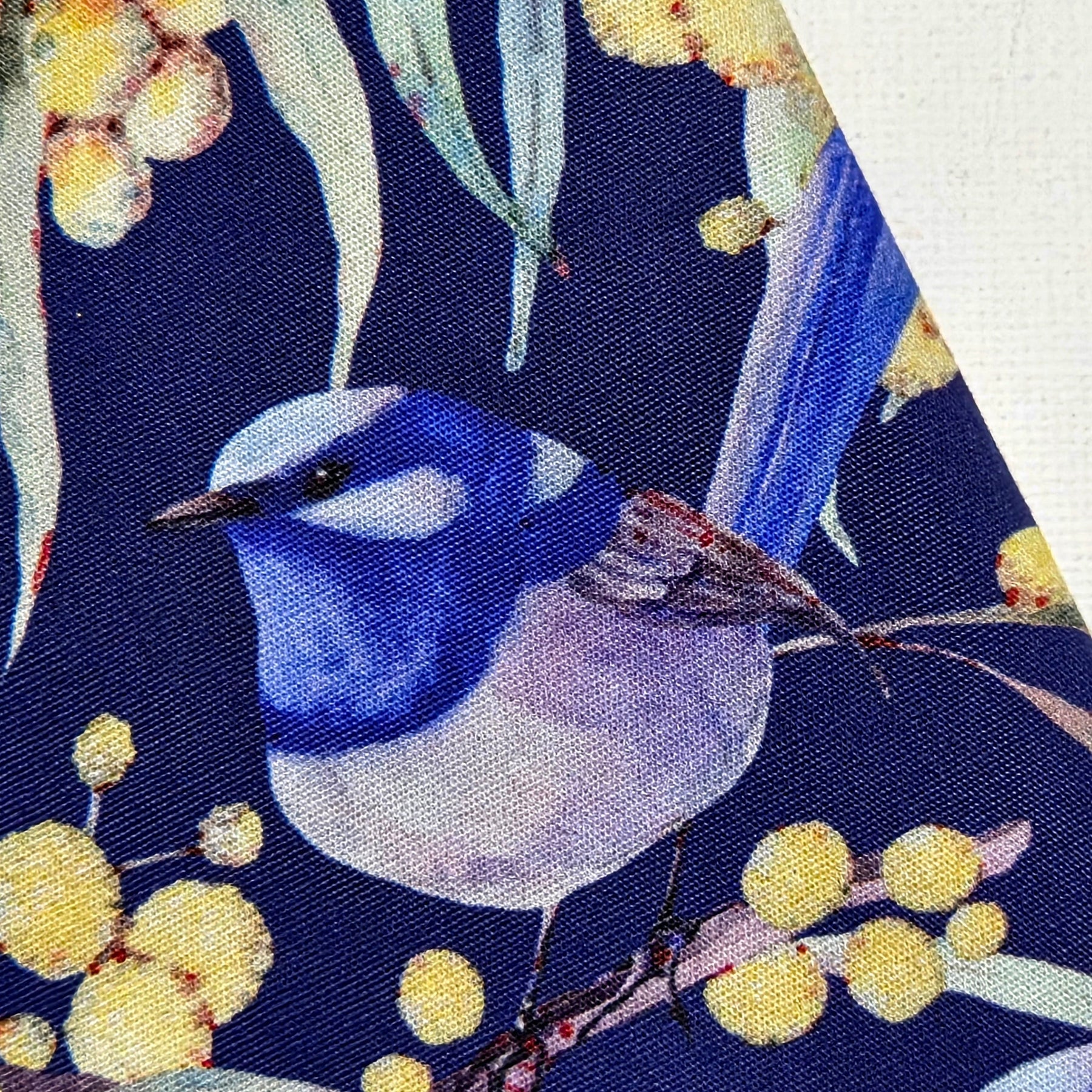 Sunglasses Pouch in Blue Wren Fabric