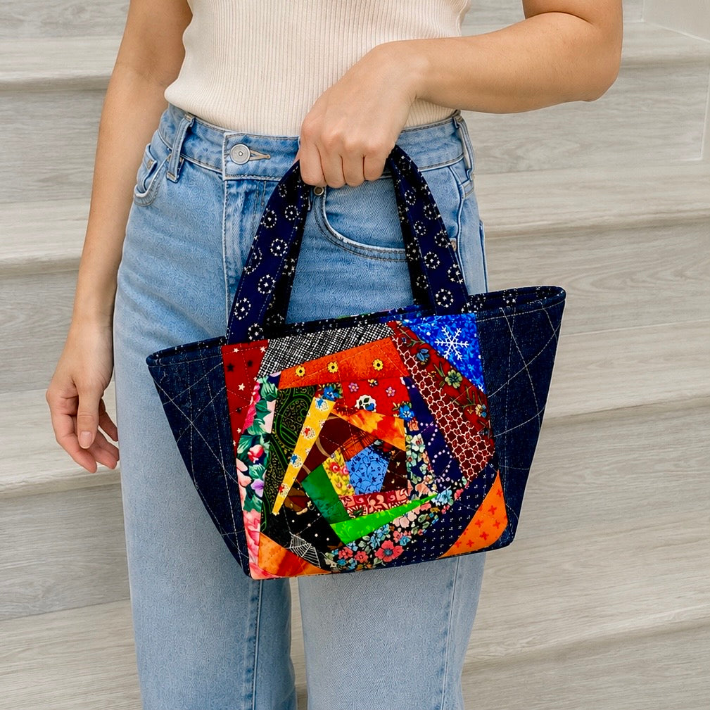 The Kaleido Spiral Patchwork Bag