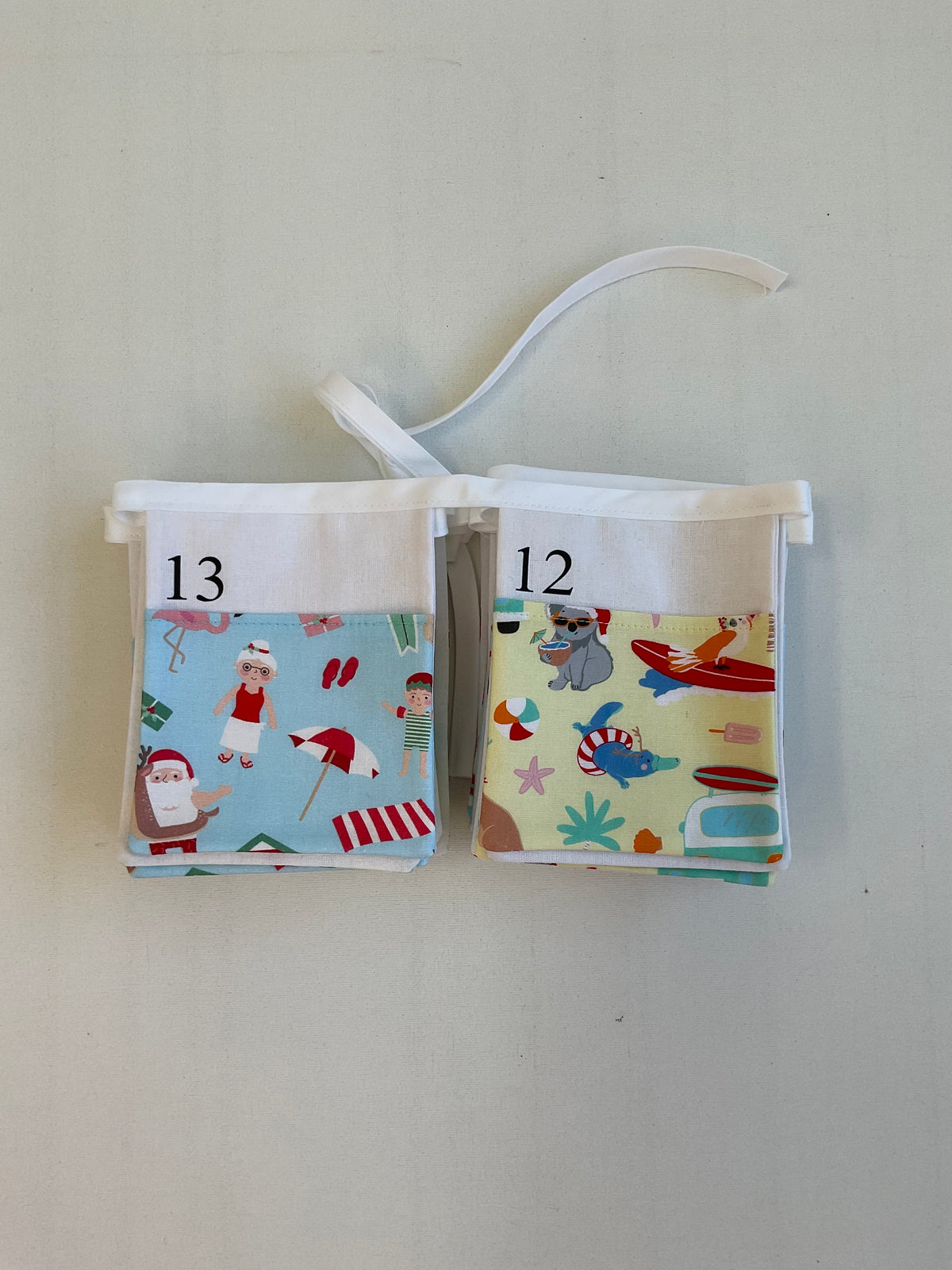 Advent Calendar Bunting - Santa at the Beach