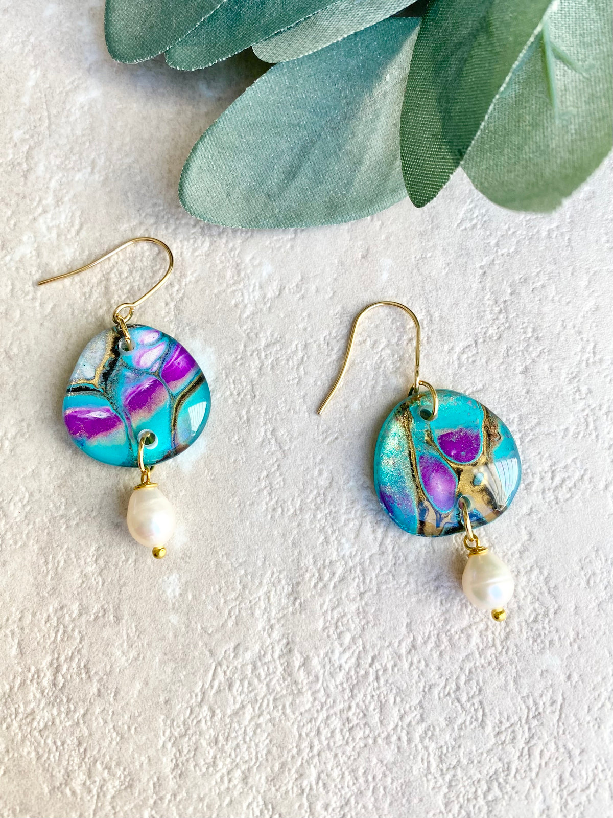 Stunning Freshwater Pearls and Art Earrings
