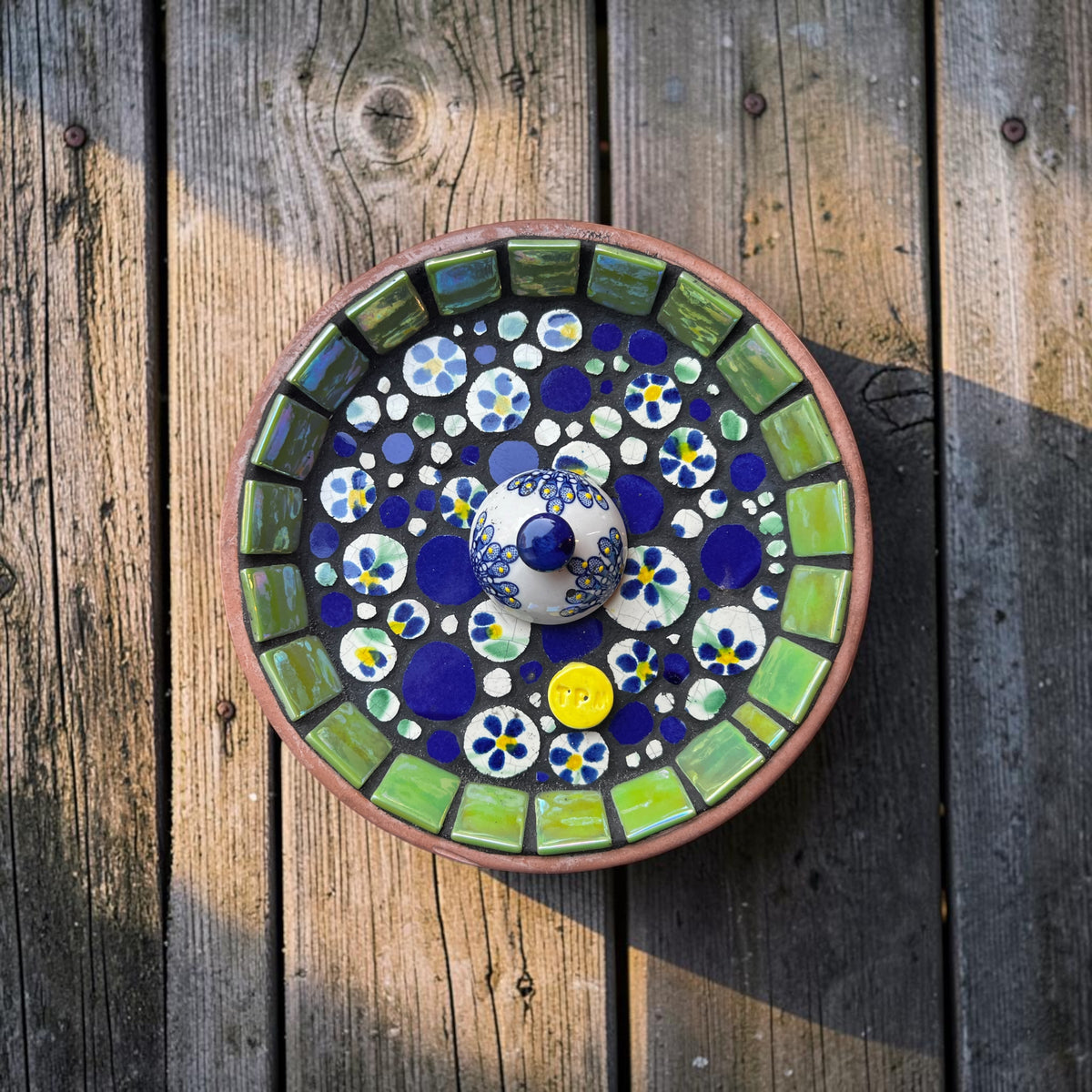 Mosaic Bee Bath.