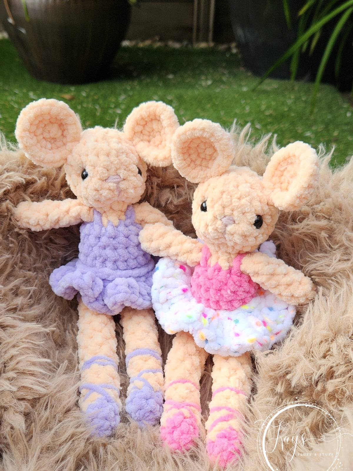 Handmade Plush Mouse with removable Tutu