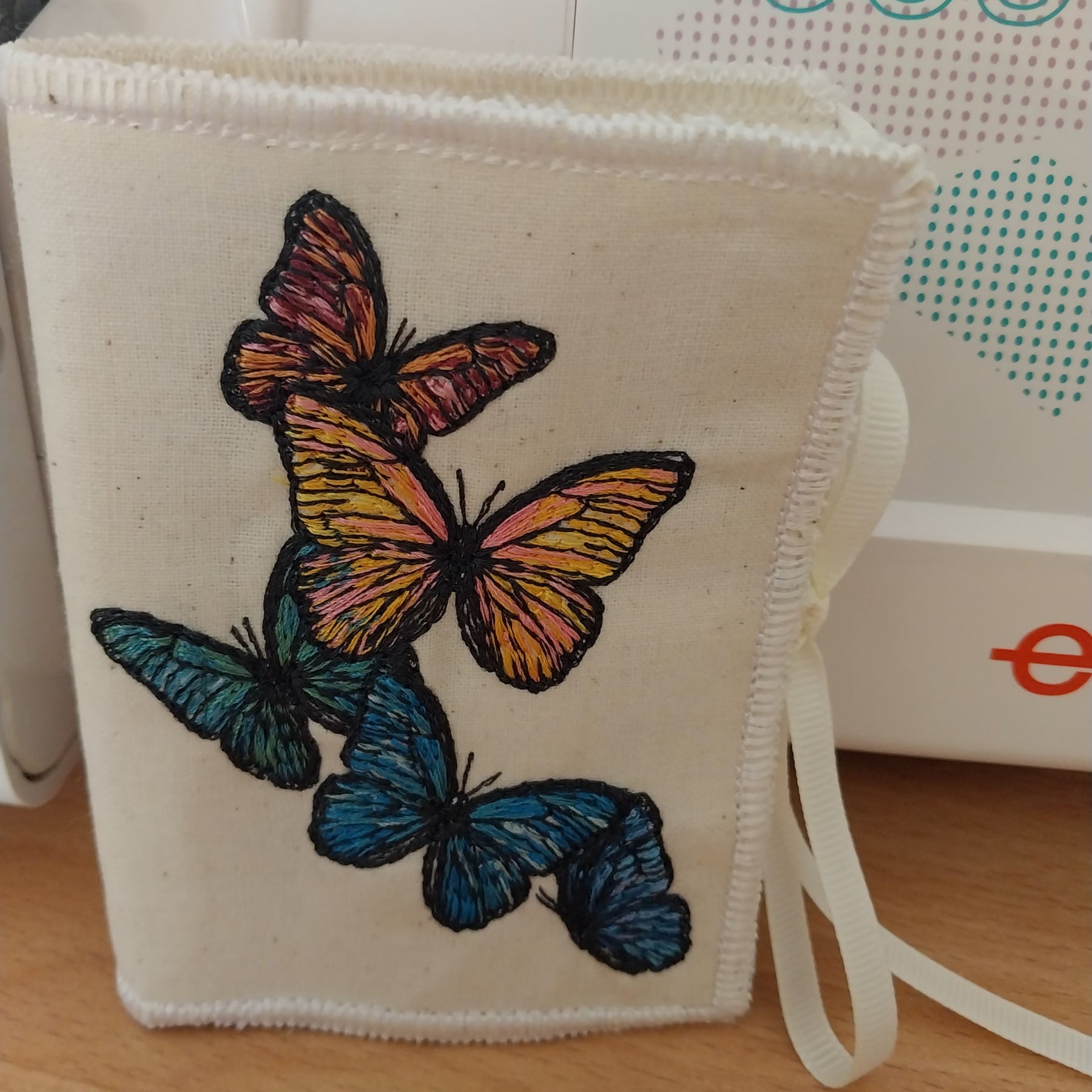 Butterfly Cream Needle/Backpack Pins Book