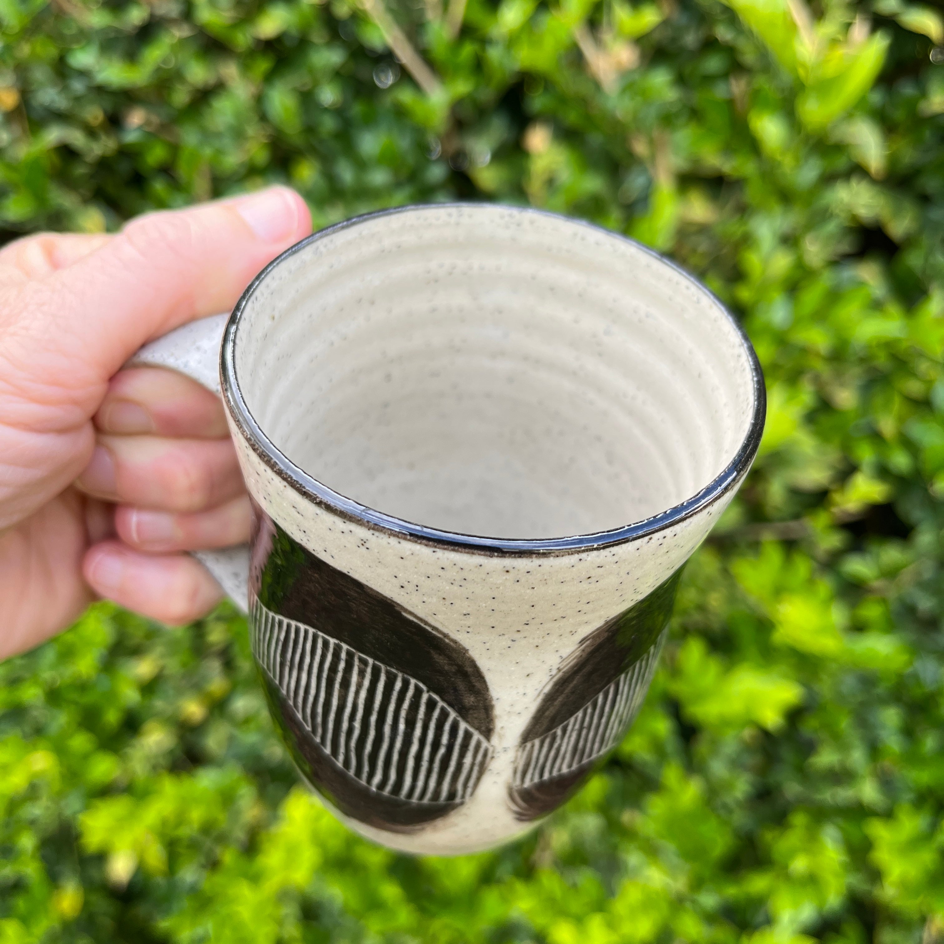 Ceramic Mug - Beautiful to Hold – Hand Carved Flow
