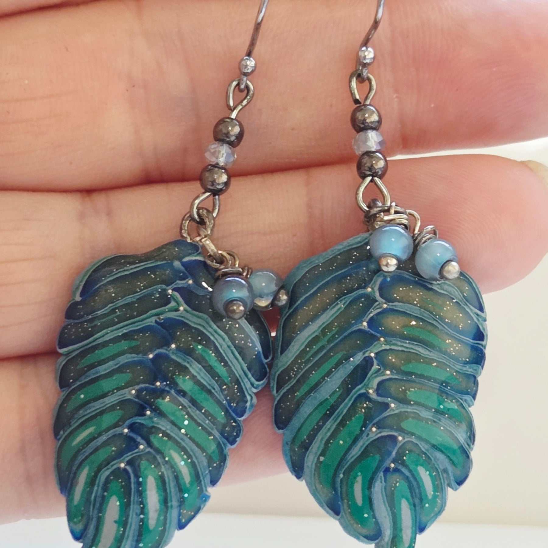 Caned Leaf Earrings