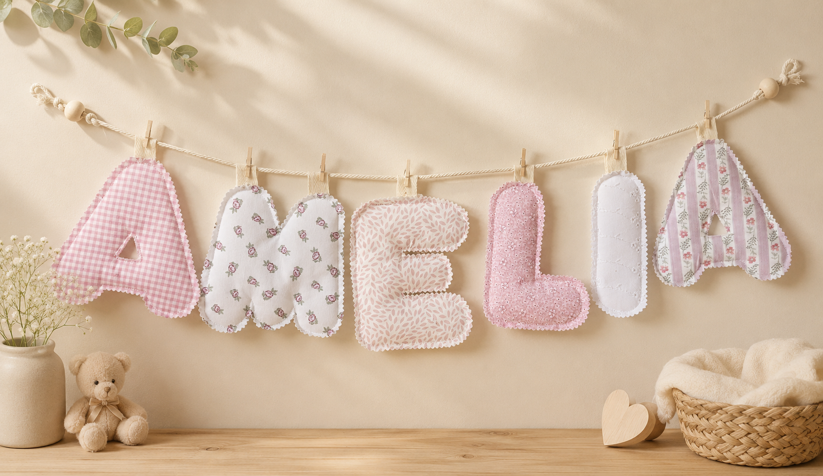 Handmade Personalised Room Decor Banner Nursery