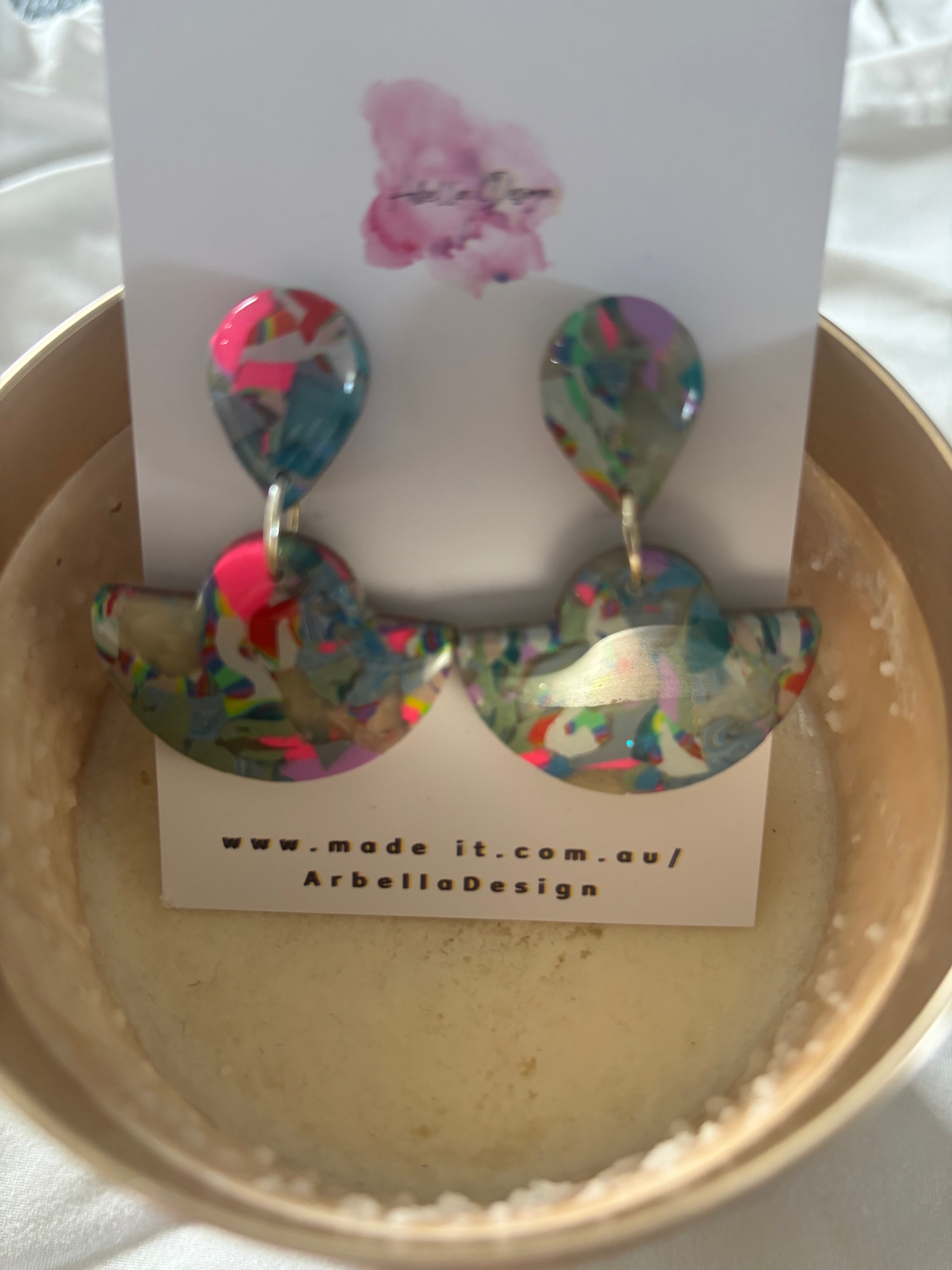 Multicoloured Clay Dangles