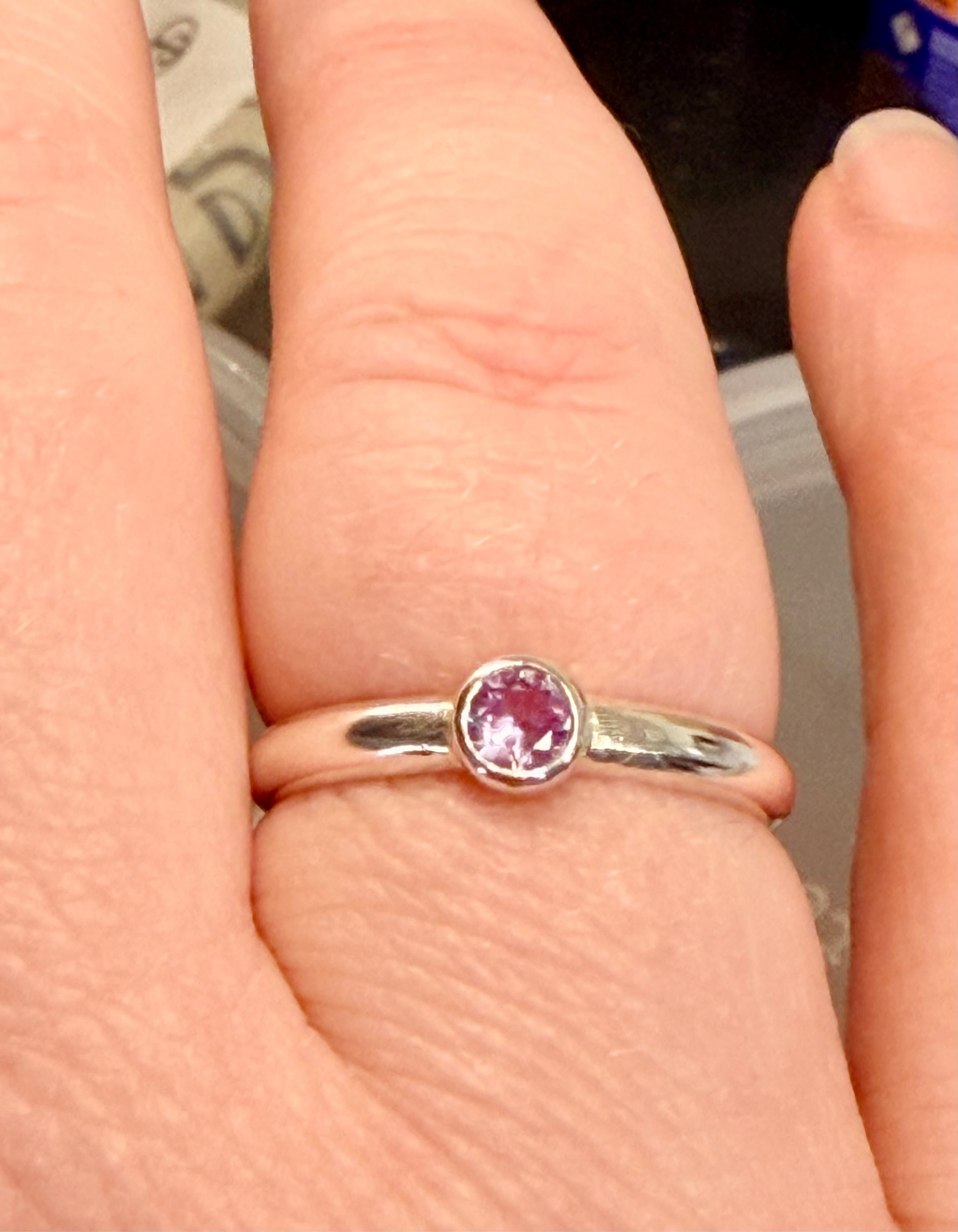 Amazing Alexandrite Sterling Silver Ring